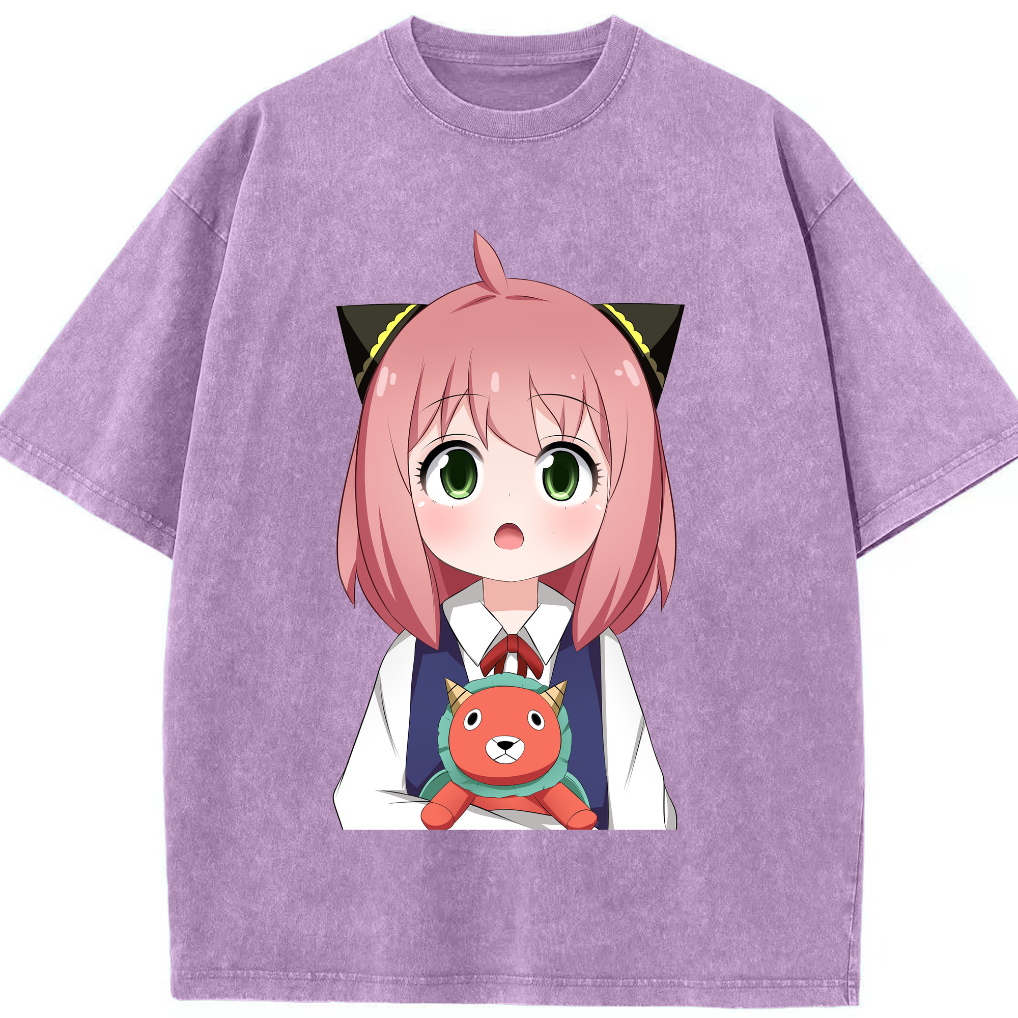 （画像用） SPY×FAMILY间谍家家酒 綿100% ヴィンテージ風 半袖Tシャツ（フロントプリント）