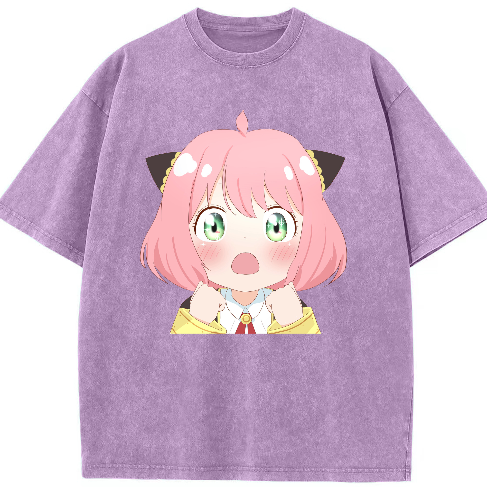 （画像用） SPY×FAMILY间谍家家酒 綿100% ヴィンテージ風 半袖Tシャツ（フロントプリント）