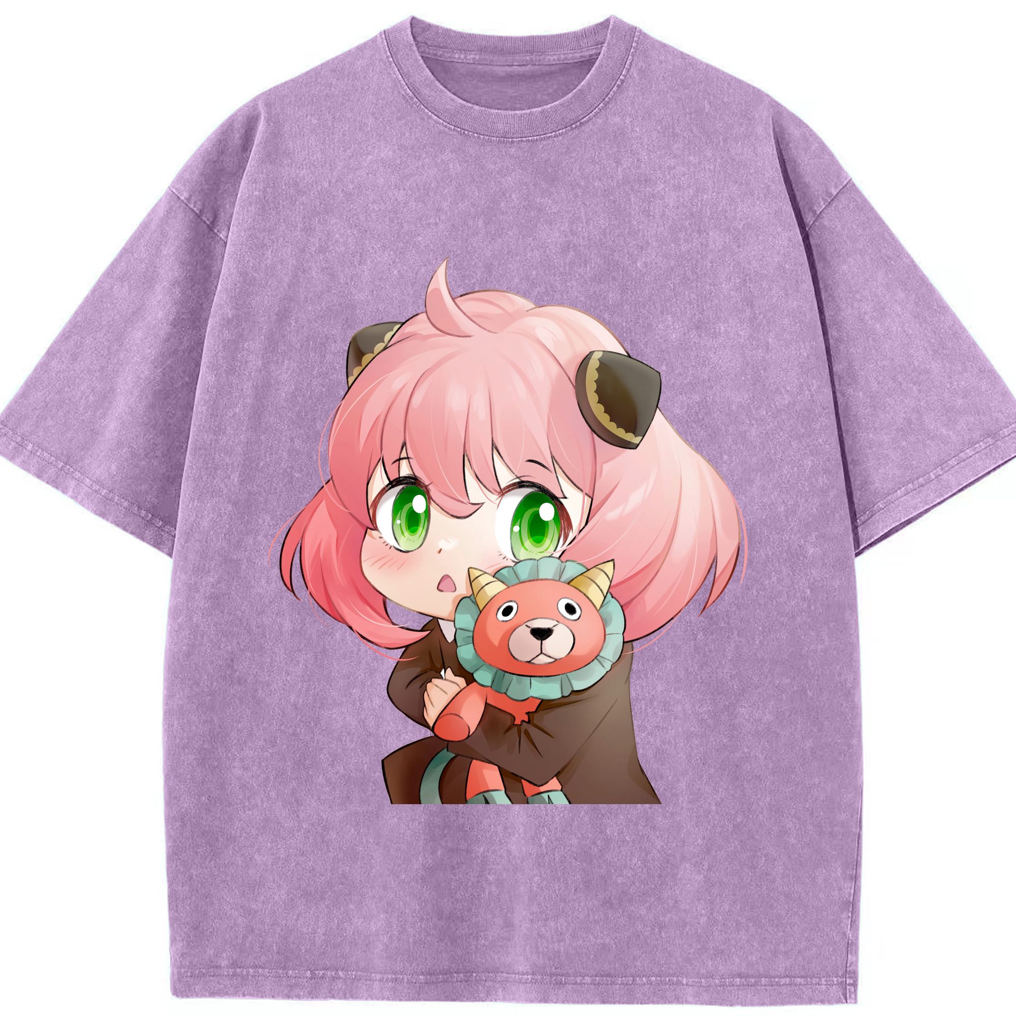 （画像用） SPY×FAMILY间谍家家酒 綿100% ヴィンテージ風 半袖Tシャツ（フロントプリント）
