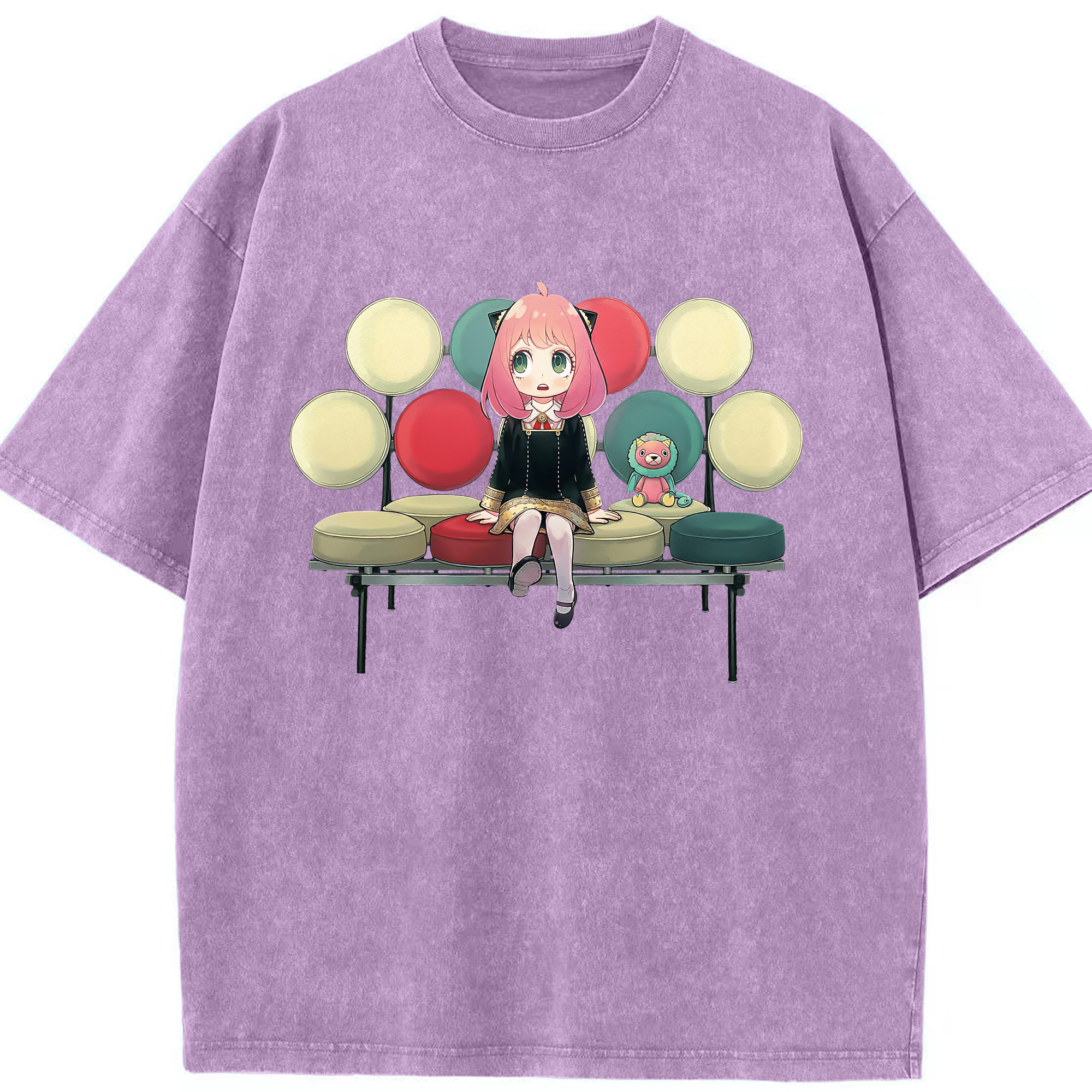 （画像用） SPY×FAMILY间谍家家酒 綿100% ヴィンテージ風 半袖Tシャツ（フロントプリント）