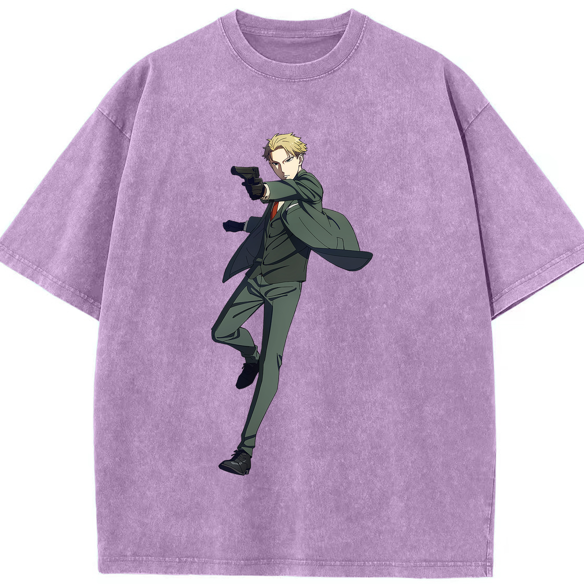 （画像用） SPY×FAMILY间谍家家酒 綿100% ヴィンテージ風 半袖Tシャツ（フロントプリント）