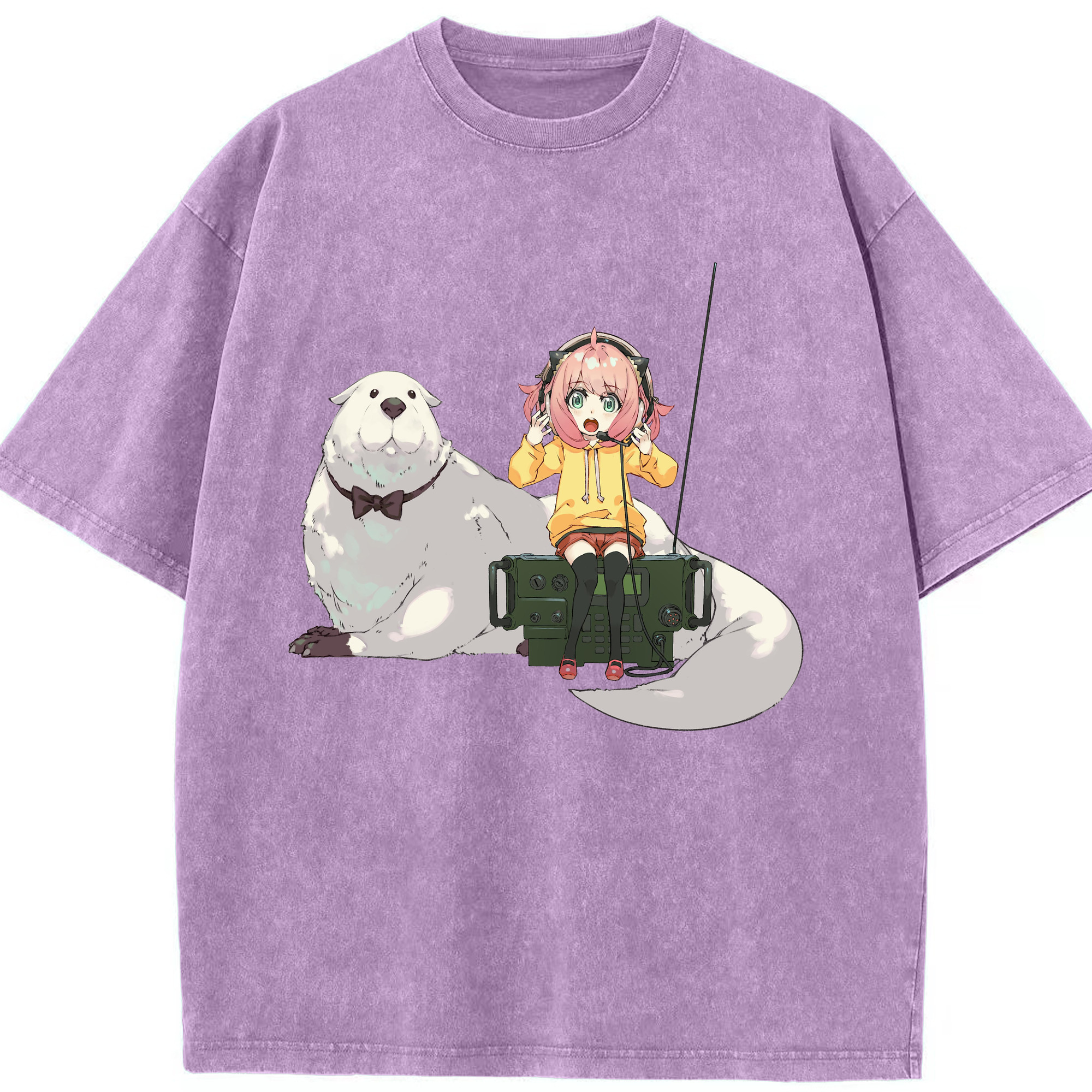 （画像用） SPY×FAMILY间谍家家酒 綿100% ヴィンテージ風 半袖Tシャツ（フロントプリント）