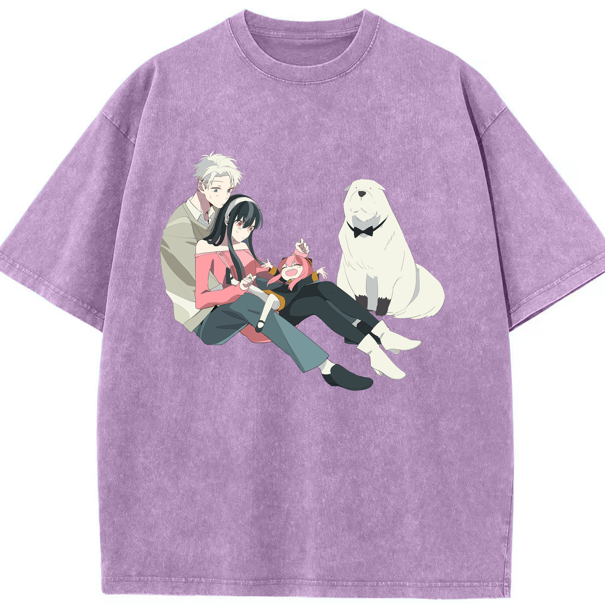 （画像用） SPY×FAMILY间谍家家酒 綿100% ヴィンテージ風 半袖Tシャツ（フロントプリント）