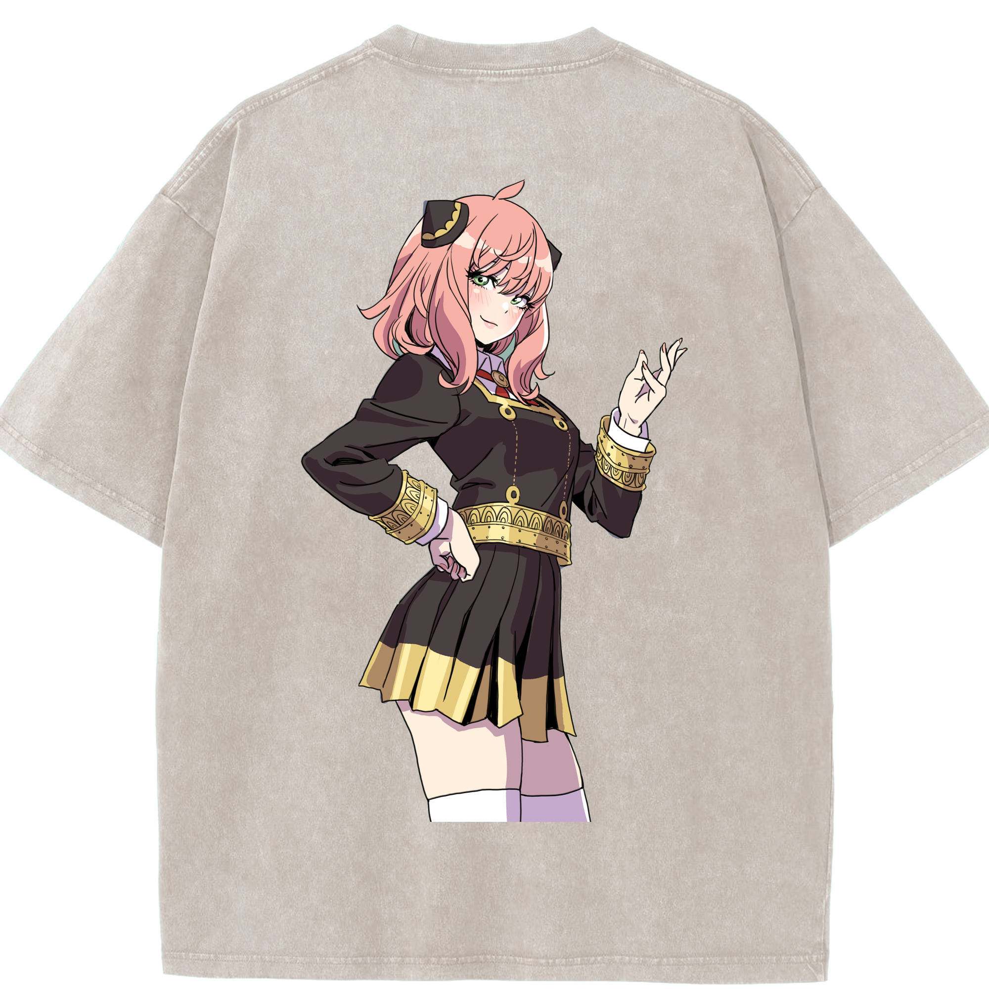 （画像用） SPY×FAMILY间谍家家酒 綿100% ヴィンテージ風 半袖Tシャツ（背面プリント）