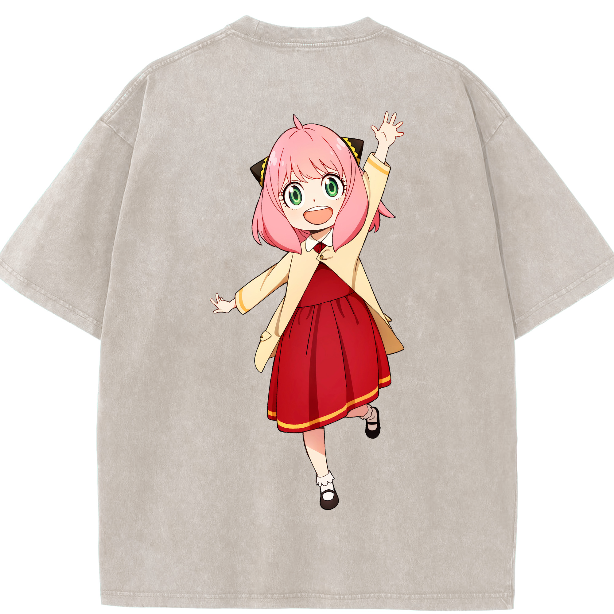 （画像用） SPY×FAMILY间谍家家酒 綿100% ヴィンテージ風 半袖Tシャツ（背面プリント）
