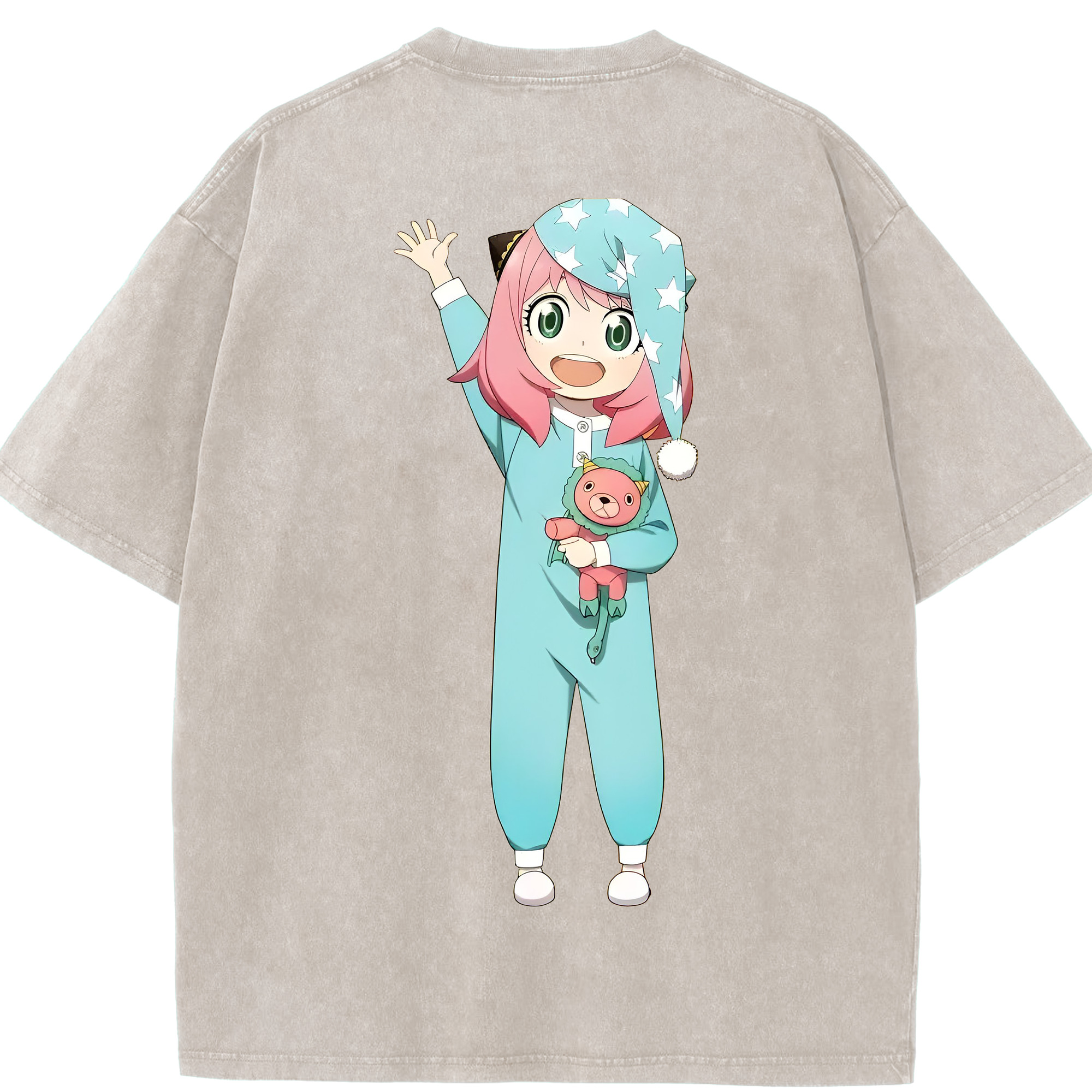 （画像用） SPY×FAMILY间谍家家酒 綿100% ヴィンテージ風 半袖Tシャツ（背面プリント）
