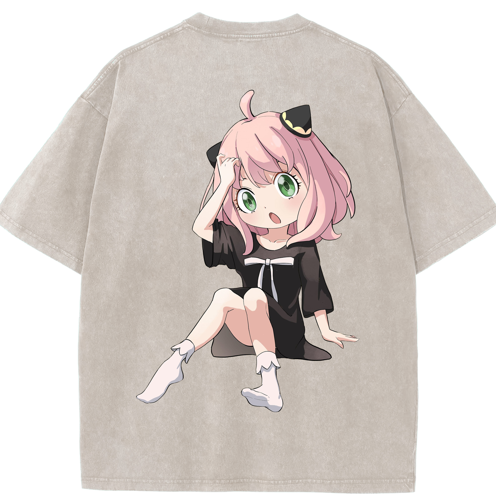 （画像用） SPY×FAMILY间谍家家酒 綿100% ヴィンテージ風 半袖Tシャツ（背面プリント）