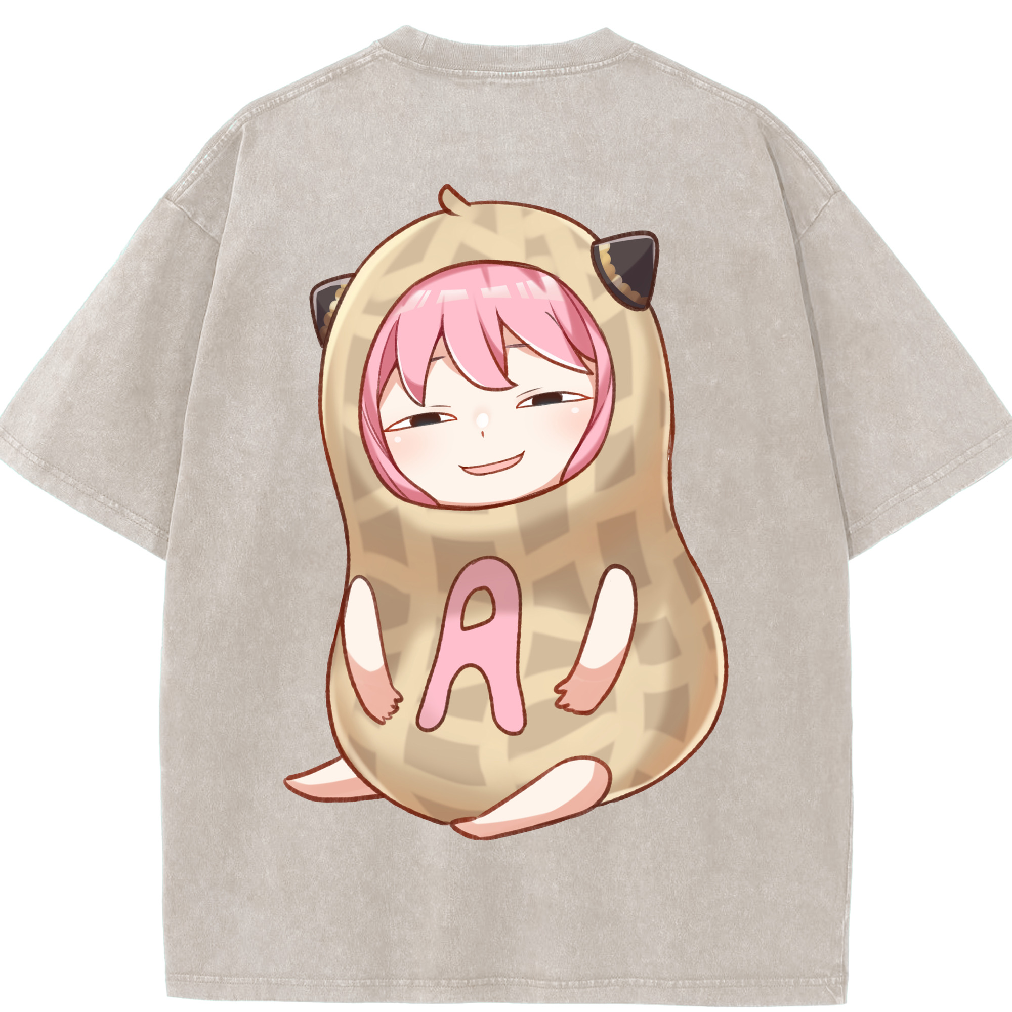 （画像用） SPY×FAMILY间谍家家酒 綿100% ヴィンテージ風 半袖Tシャツ（背面プリント）
