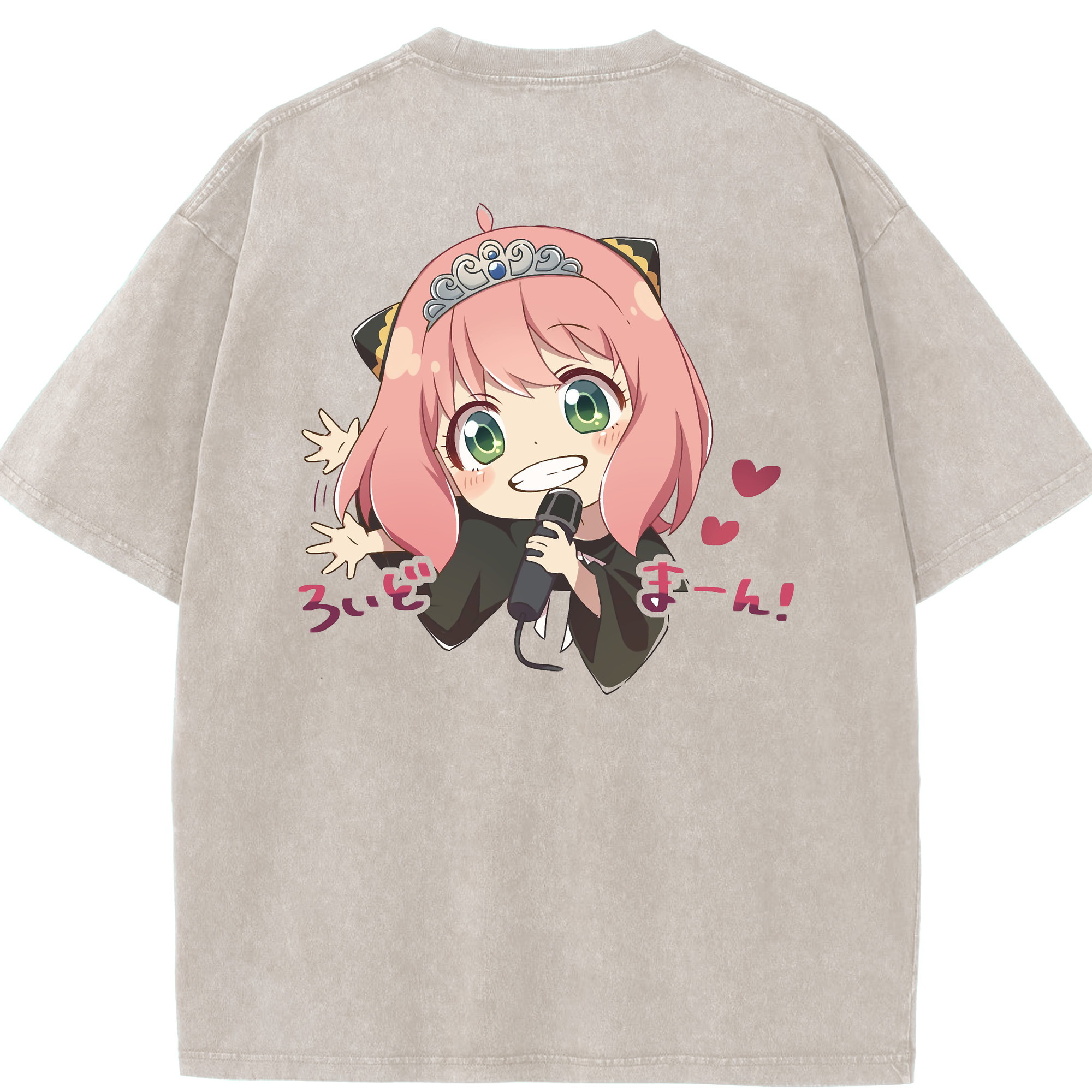 （画像用） SPY×FAMILY间谍家家酒 綿100% ヴィンテージ風 半袖Tシャツ（背面プリント）