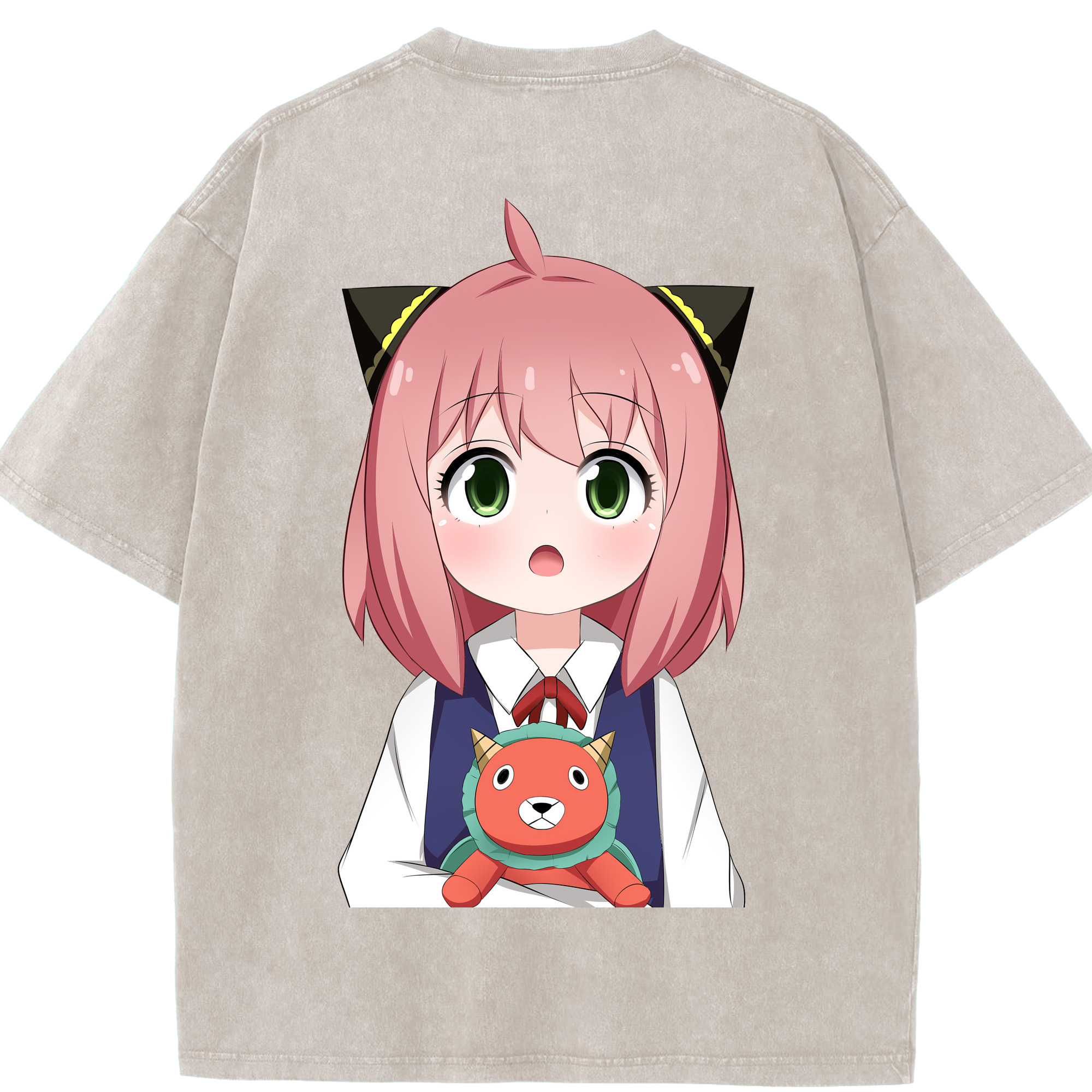 （画像用） SPY×FAMILY间谍家家酒 綿100% ヴィンテージ風 半袖Tシャツ（背面プリント）