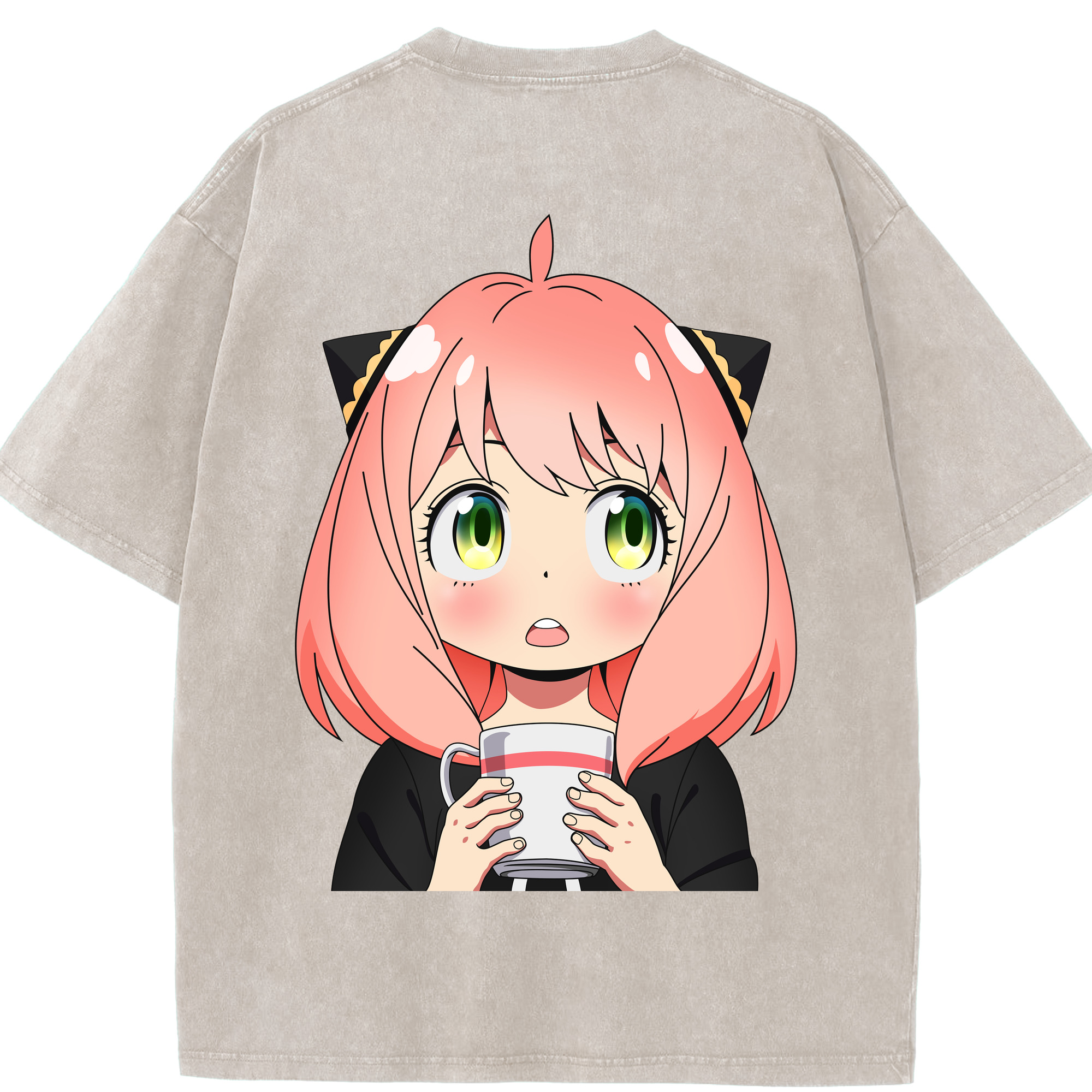 （画像用） SPY×FAMILY间谍家家酒 綿100% ヴィンテージ風 半袖Tシャツ（背面プリント）