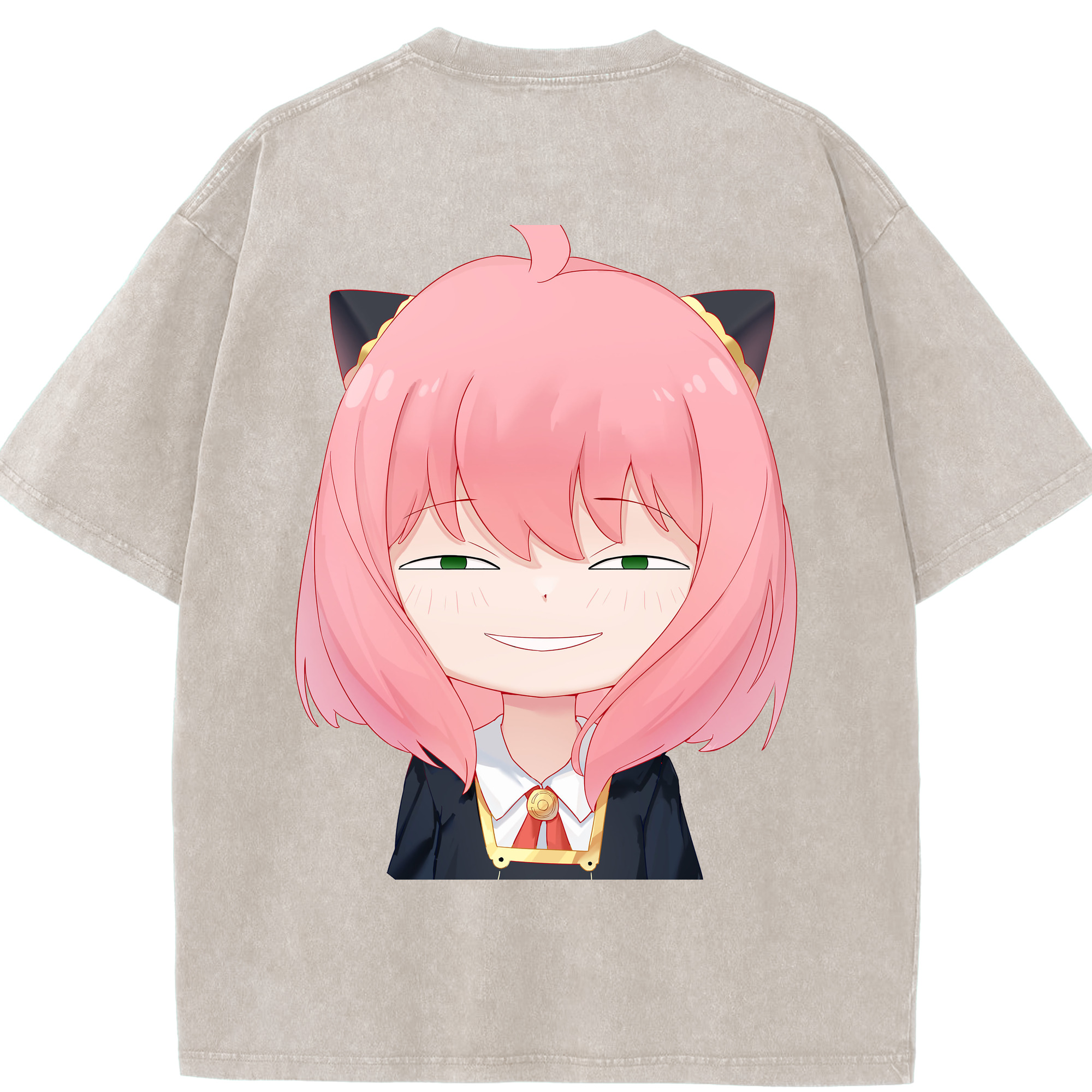 （画像用） SPY×FAMILY间谍家家酒 綿100% ヴィンテージ風 半袖Tシャツ（背面プリント）
