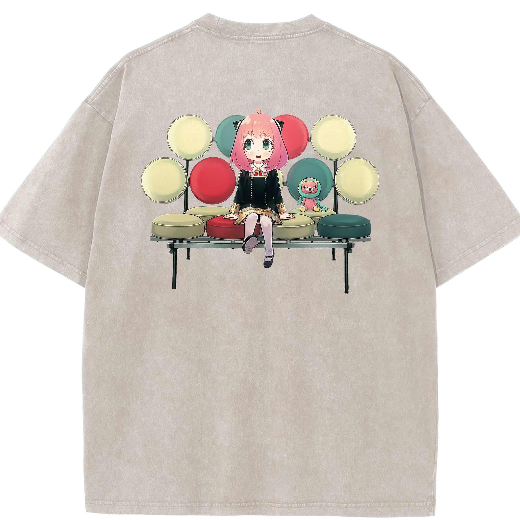 （画像用） SPY×FAMILY间谍家家酒 綿100% ヴィンテージ風 半袖Tシャツ（背面プリント）