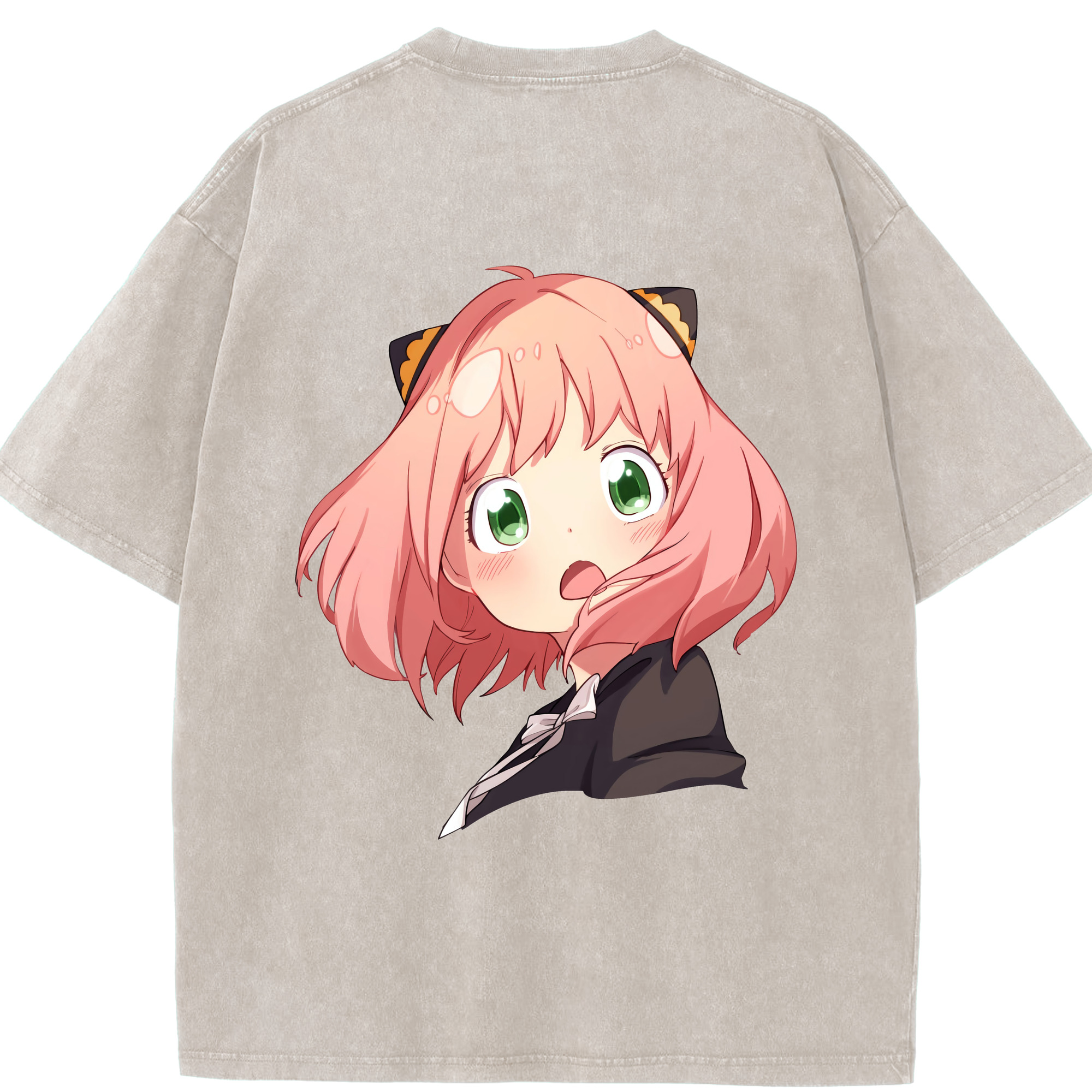 （画像用） SPY×FAMILY间谍家家酒 綿100% ヴィンテージ風 半袖Tシャツ（背面プリント）