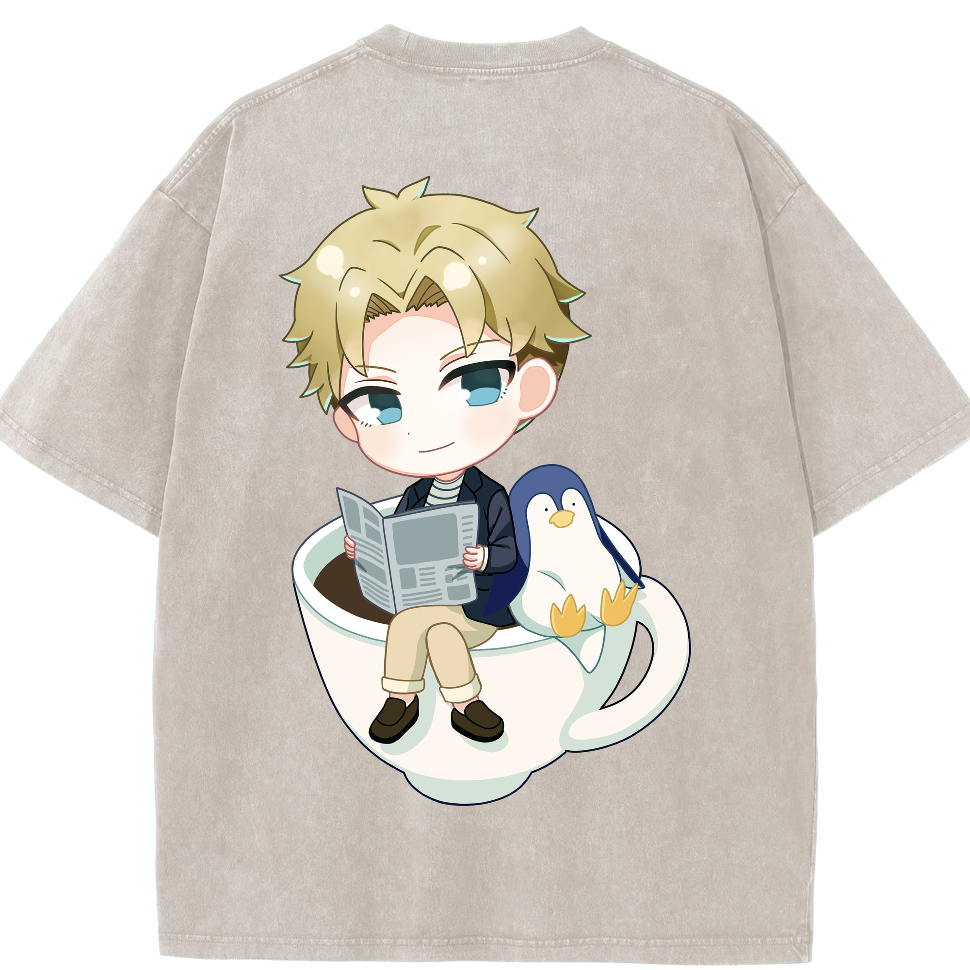 （画像用） SPY×FAMILY间谍家家酒 綿100% ヴィンテージ風 半袖Tシャツ（背面プリント）