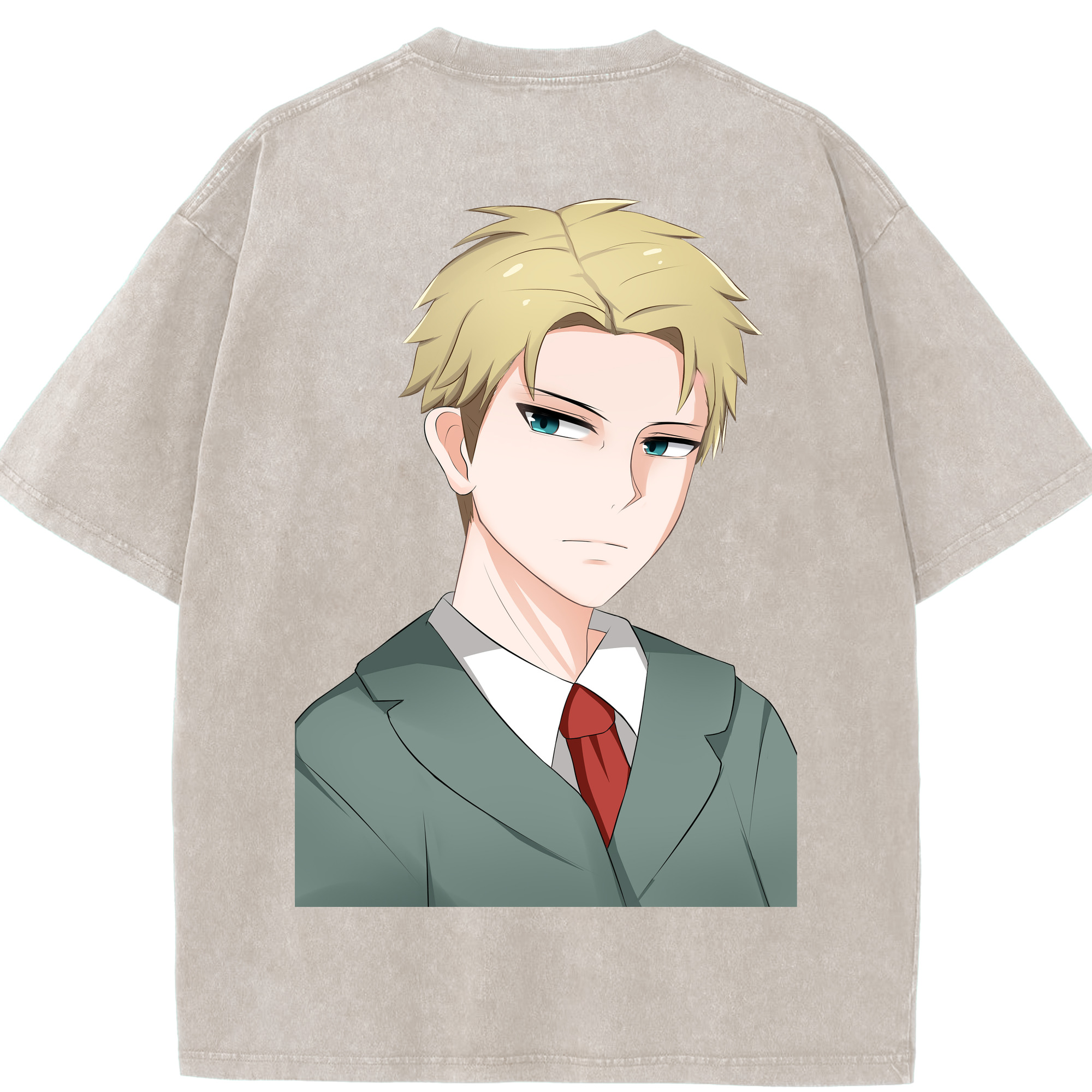 （画像用） SPY×FAMILY间谍家家酒 綿100% ヴィンテージ風 半袖Tシャツ（背面プリント）
