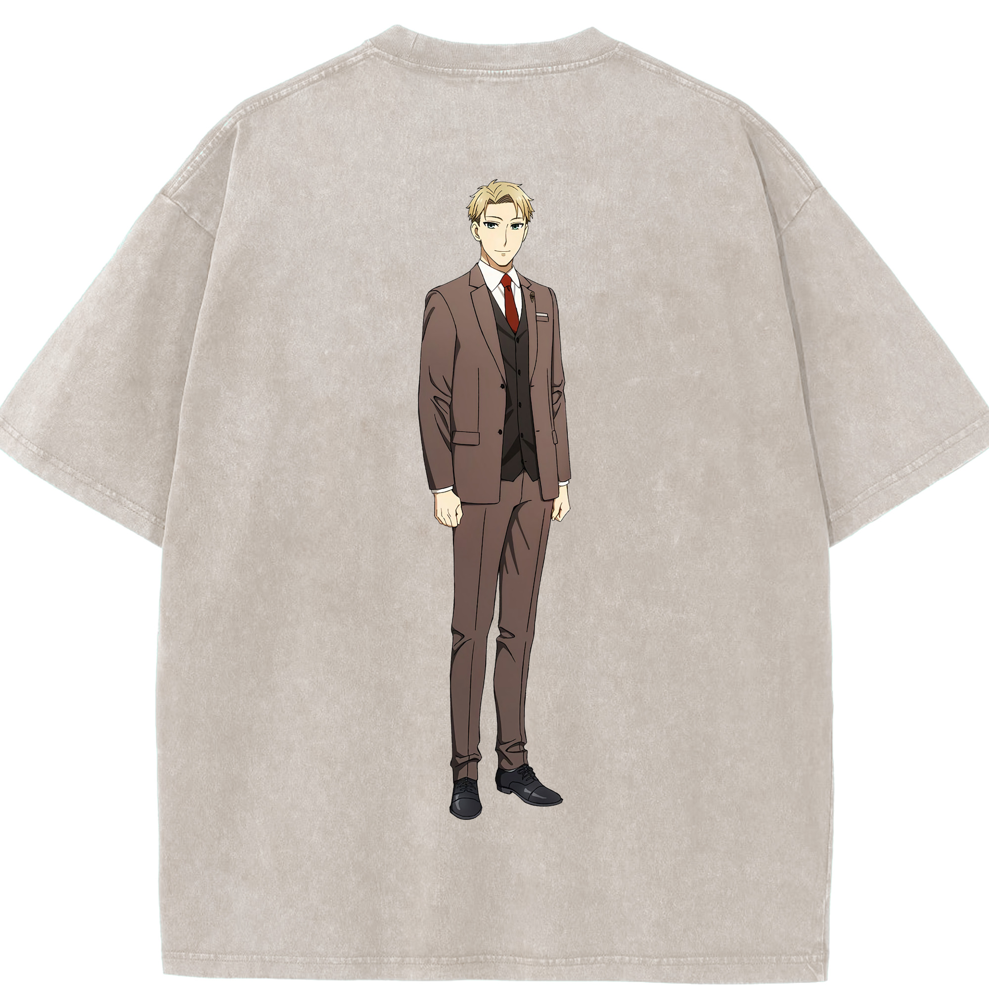（画像用） SPY×FAMILY间谍家家酒 綿100% ヴィンテージ風 半袖Tシャツ（背面プリント）