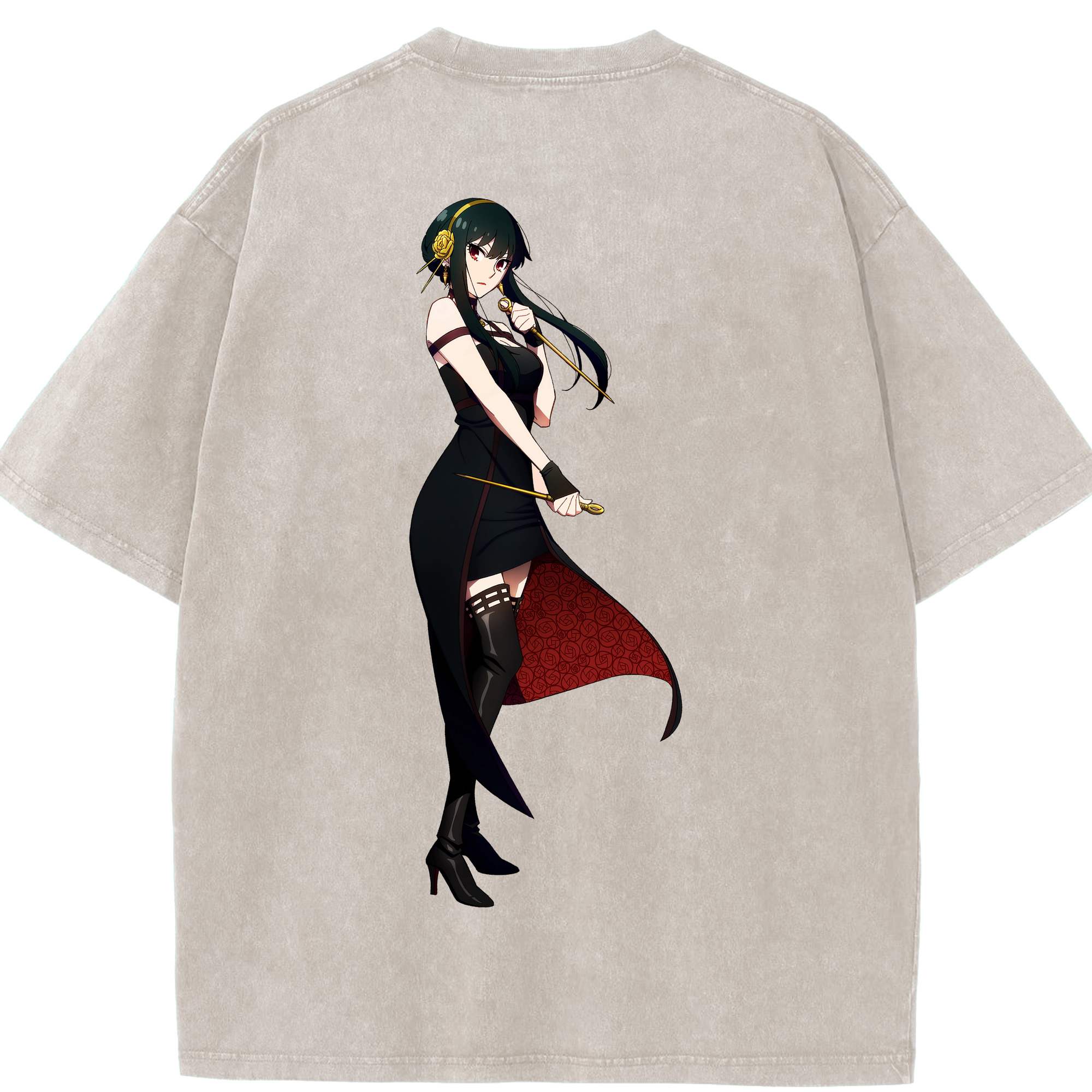 （画像用） SPY×FAMILY间谍家家酒 綿100% ヴィンテージ風 半袖Tシャツ（背面プリント）