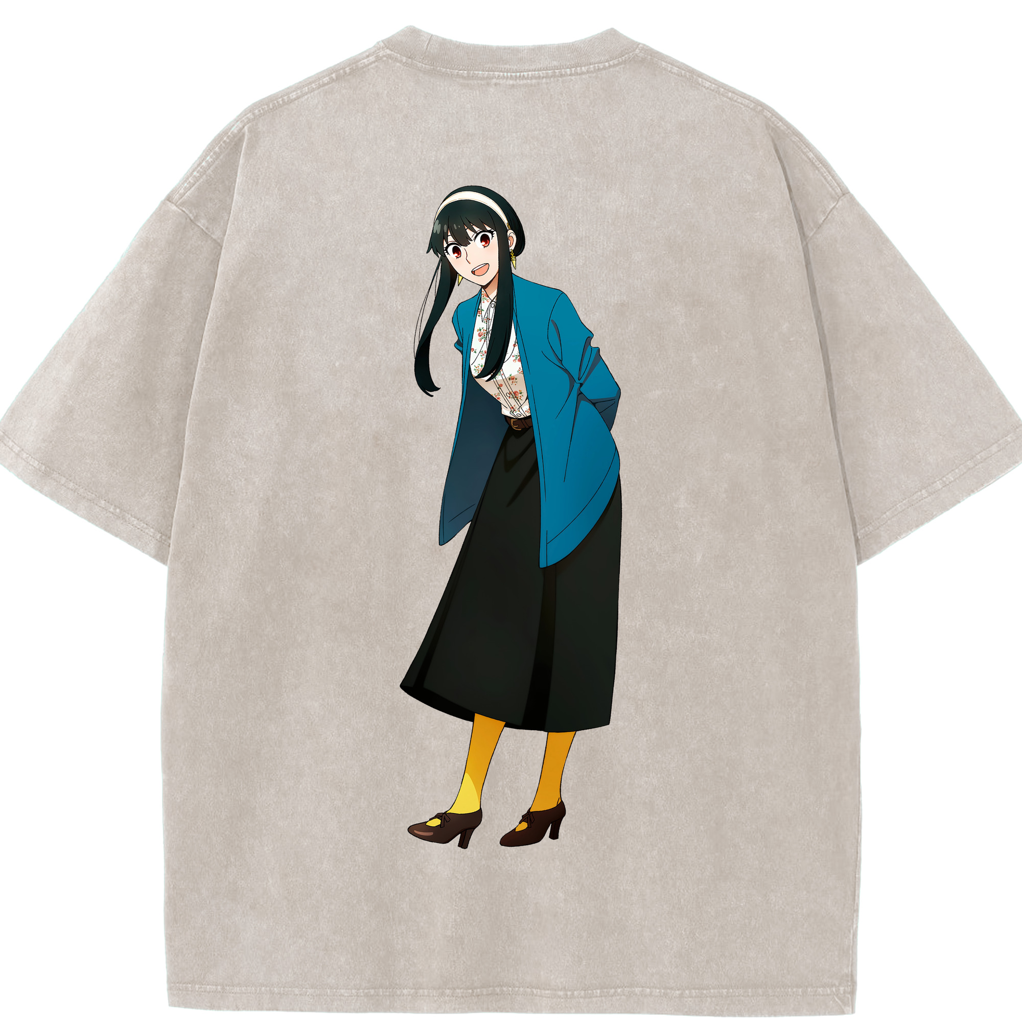 （画像用） SPY×FAMILY间谍家家酒 綿100% ヴィンテージ風 半袖Tシャツ（背面プリント）