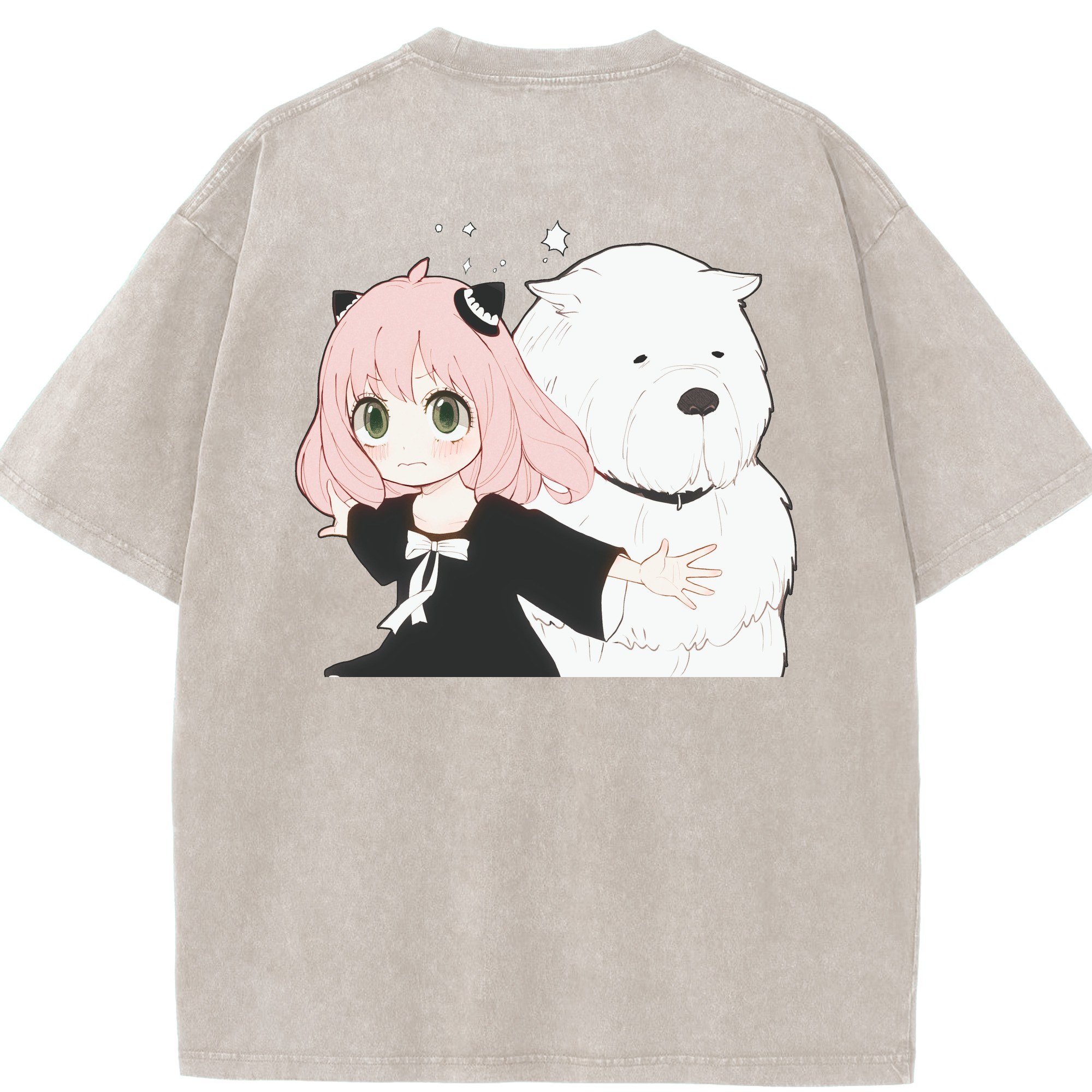 （画像用） SPY×FAMILY间谍家家酒 綿100% ヴィンテージ風 半袖Tシャツ（背面プリント）