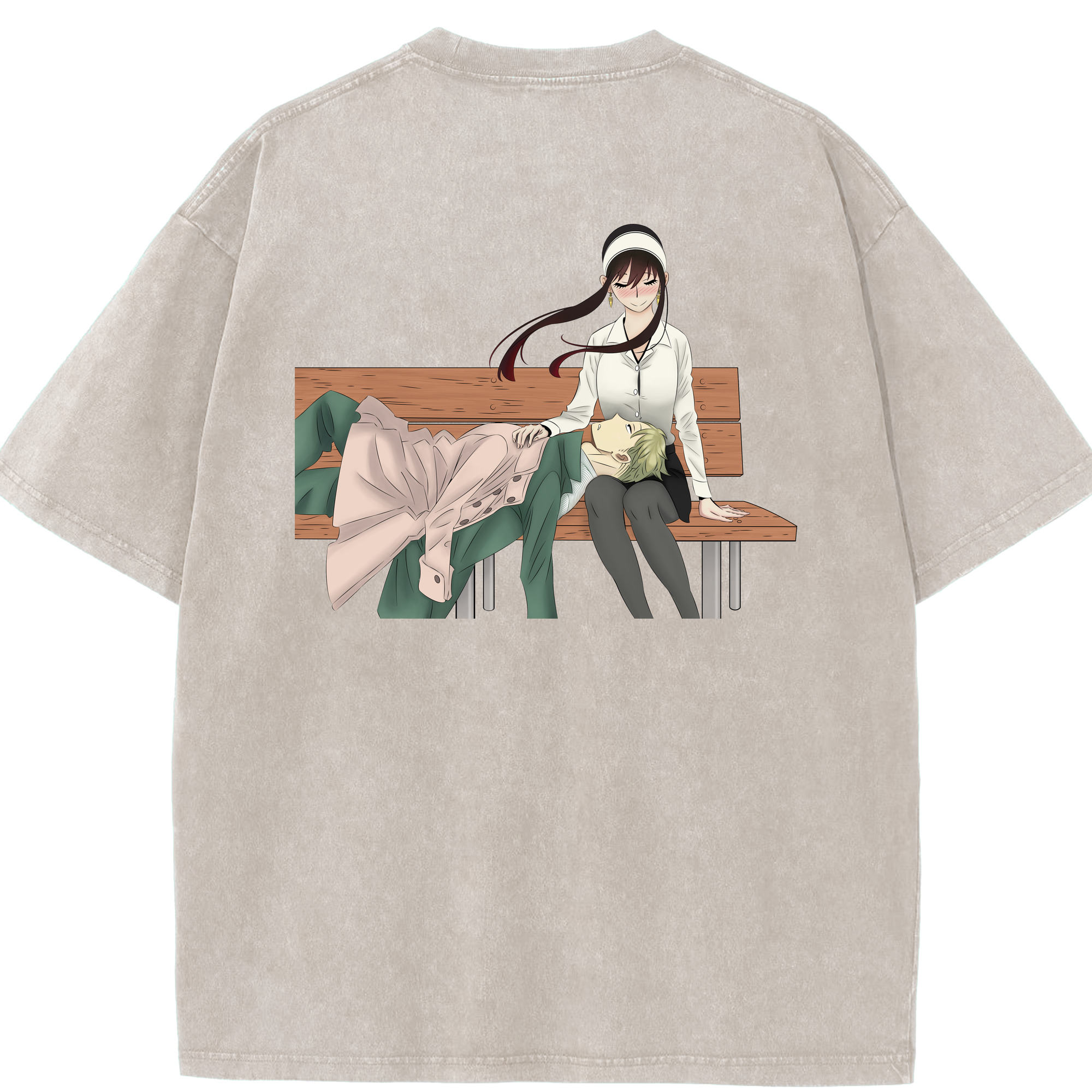 （画像用） SPY×FAMILY间谍家家酒 綿100% ヴィンテージ風 半袖Tシャツ（背面プリント）