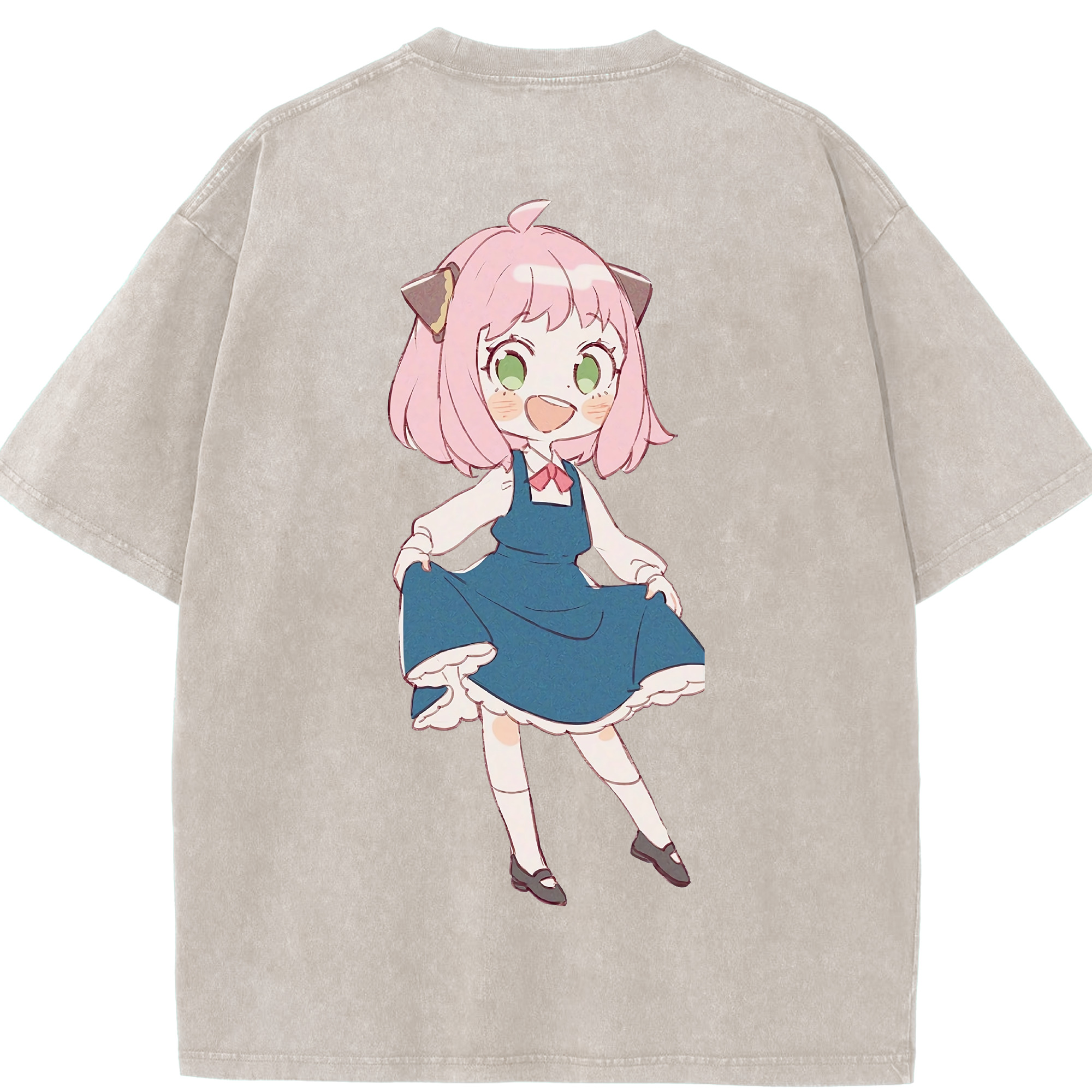（画像用） SPY×FAMILY间谍家家酒 綿100% ヴィンテージ風 半袖Tシャツ（背面プリント）
