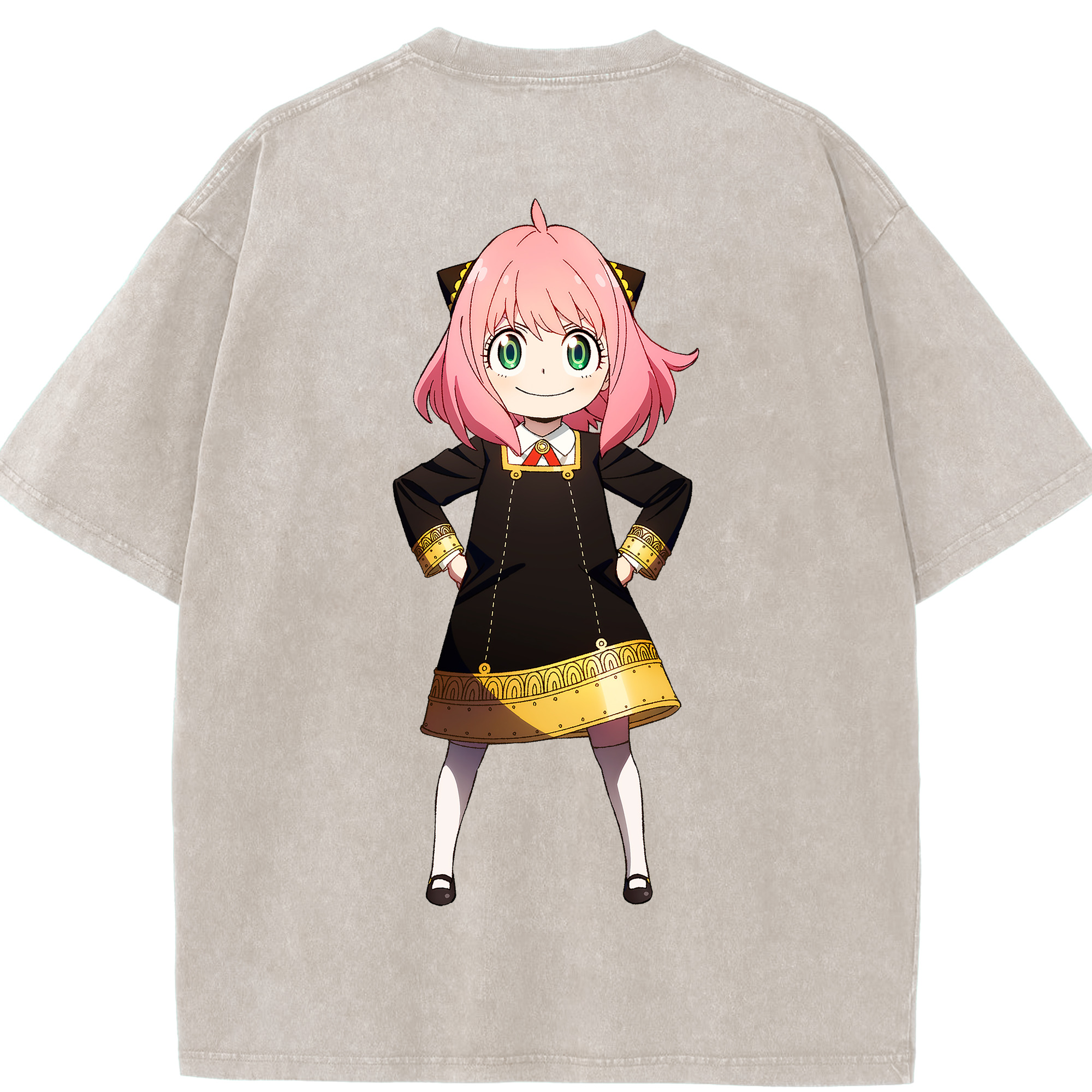（画像用） SPY×FAMILY间谍家家酒 綿100% ヴィンテージ風 半袖Tシャツ（背面プリント）