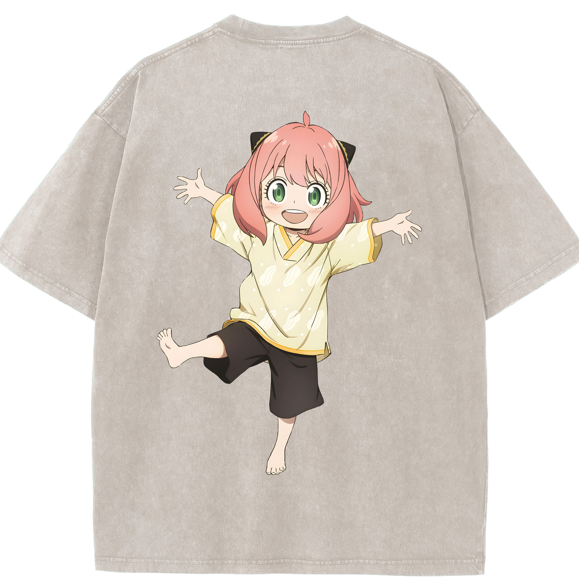 （画像用） SPY×FAMILY间谍家家酒 綿100% ヴィンテージ風 半袖Tシャツ（背面プリント）