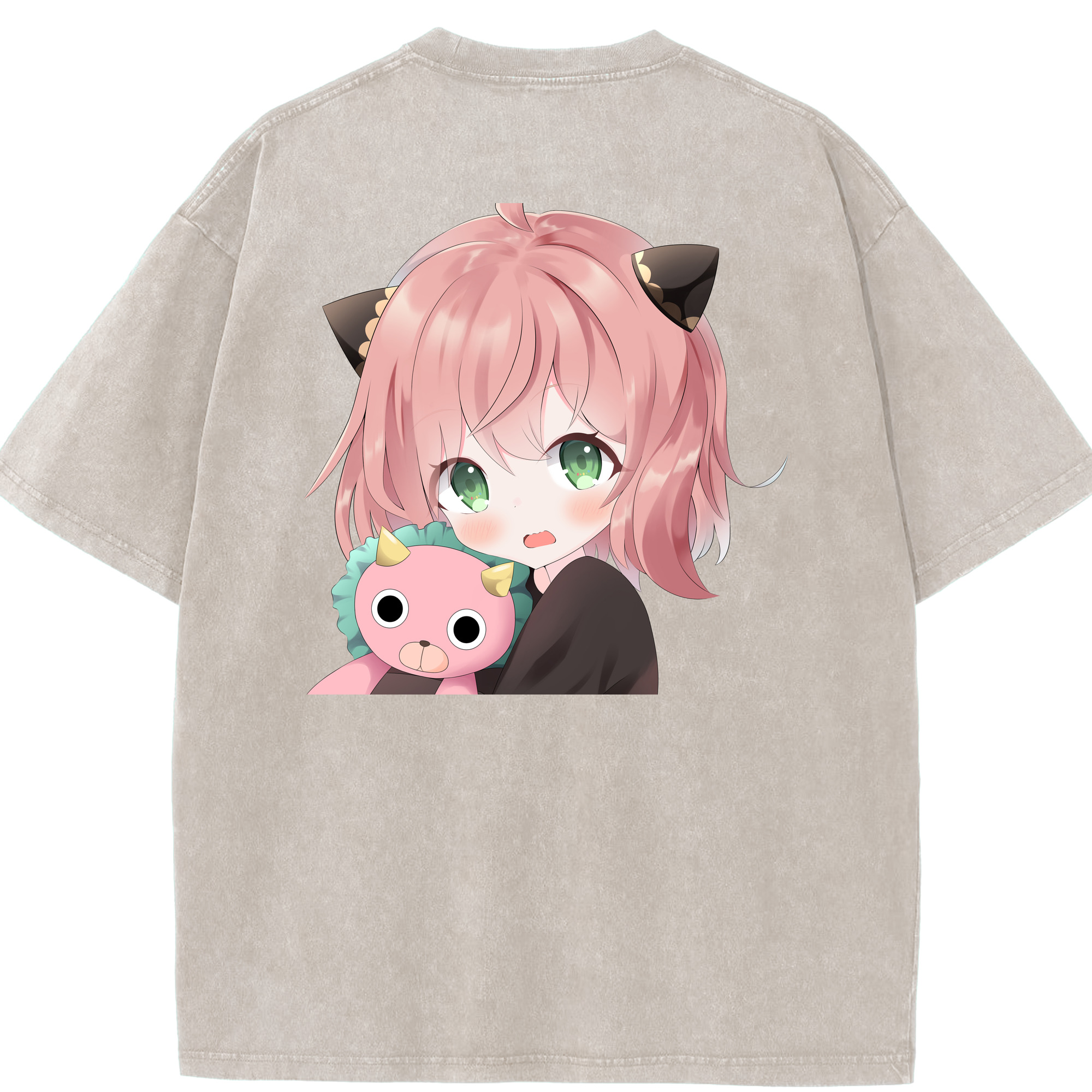 （画像用） SPY×FAMILY间谍家家酒 綿100% ヴィンテージ風 半袖Tシャツ（背面プリント）