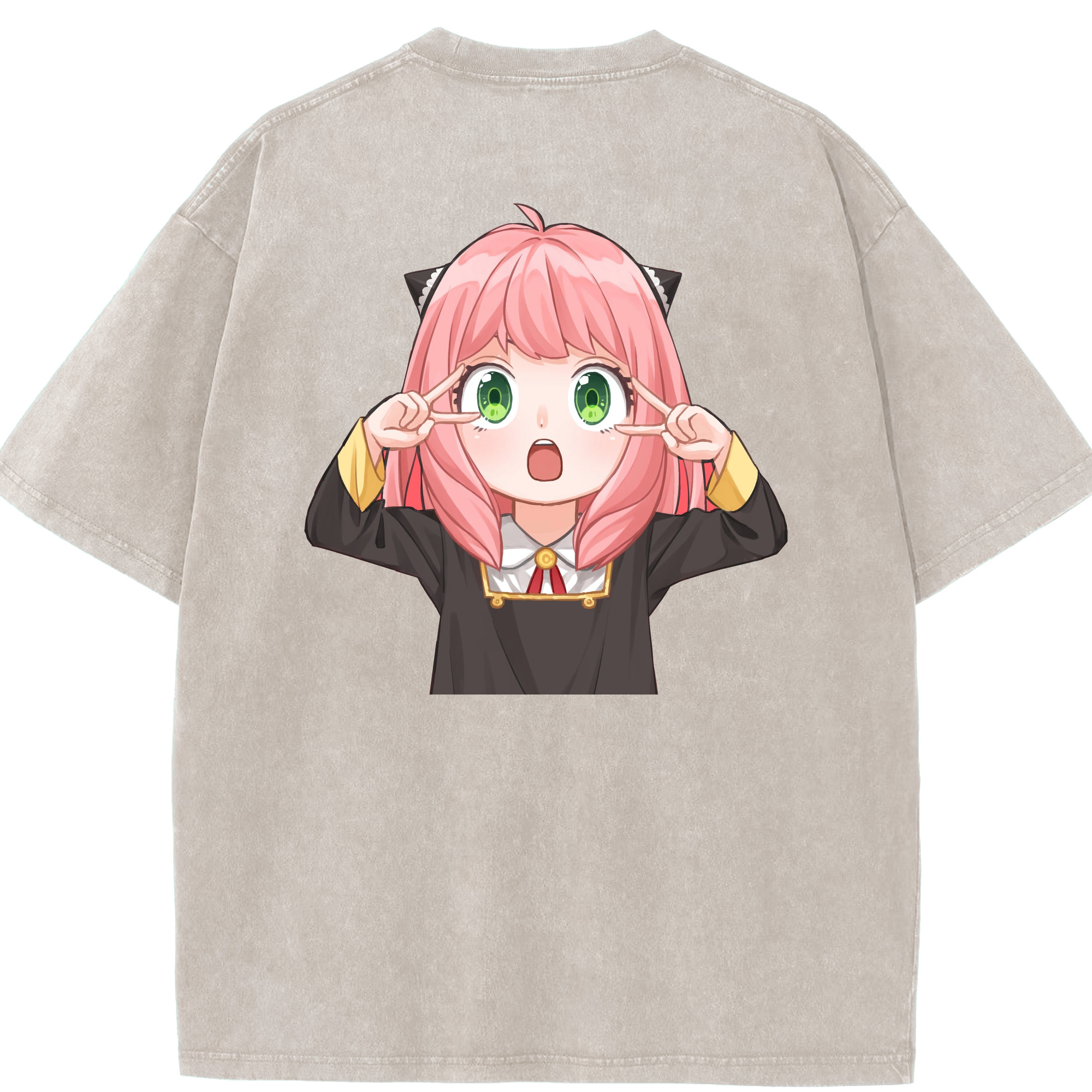 （画像用） SPY×FAMILY间谍家家酒 綿100% ヴィンテージ風 半袖Tシャツ（背面プリント）