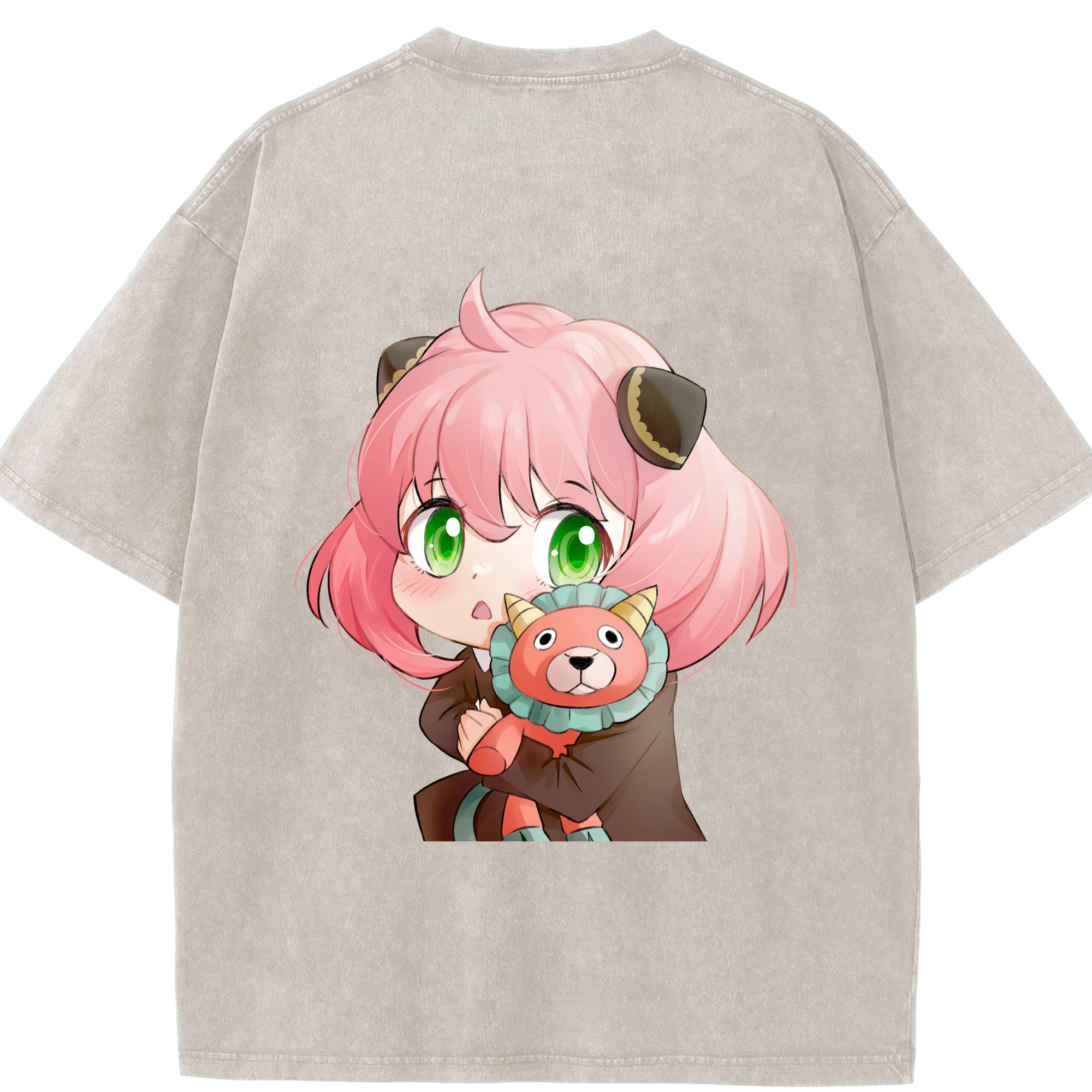 （画像用） SPY×FAMILY间谍家家酒 綿100% ヴィンテージ風 半袖Tシャツ（背面プリント）