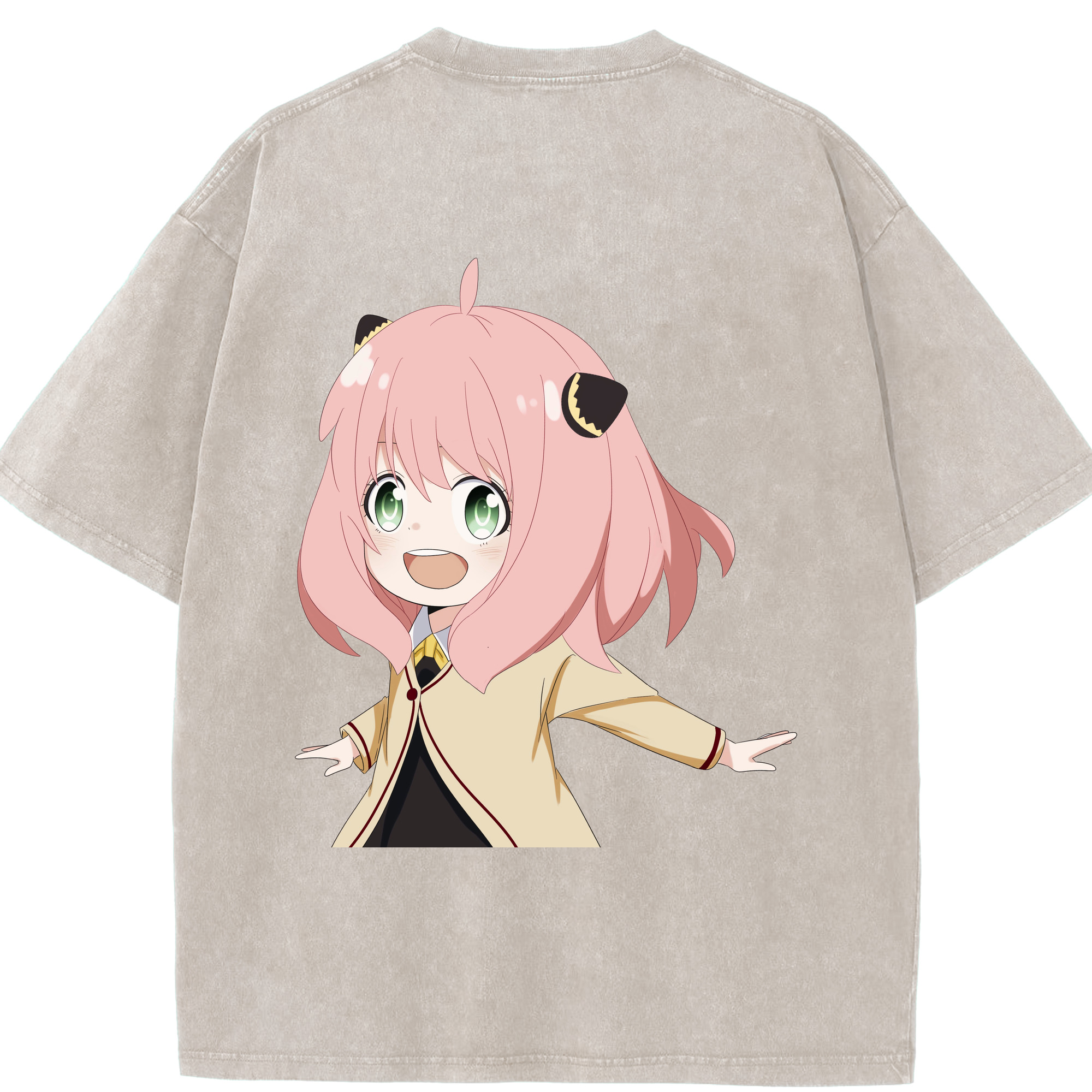 （画像用） SPY×FAMILY间谍家家酒 綿100% ヴィンテージ風 半袖Tシャツ（背面プリント）