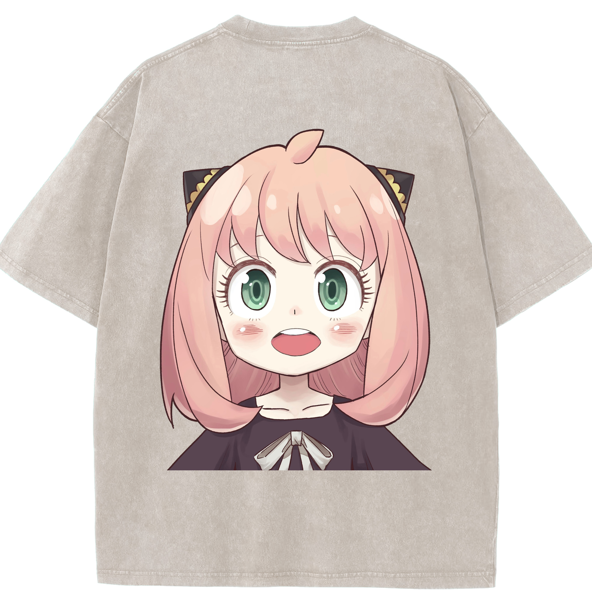 （画像用） SPY×FAMILY间谍家家酒 綿100% ヴィンテージ風 半袖Tシャツ（背面プリント）