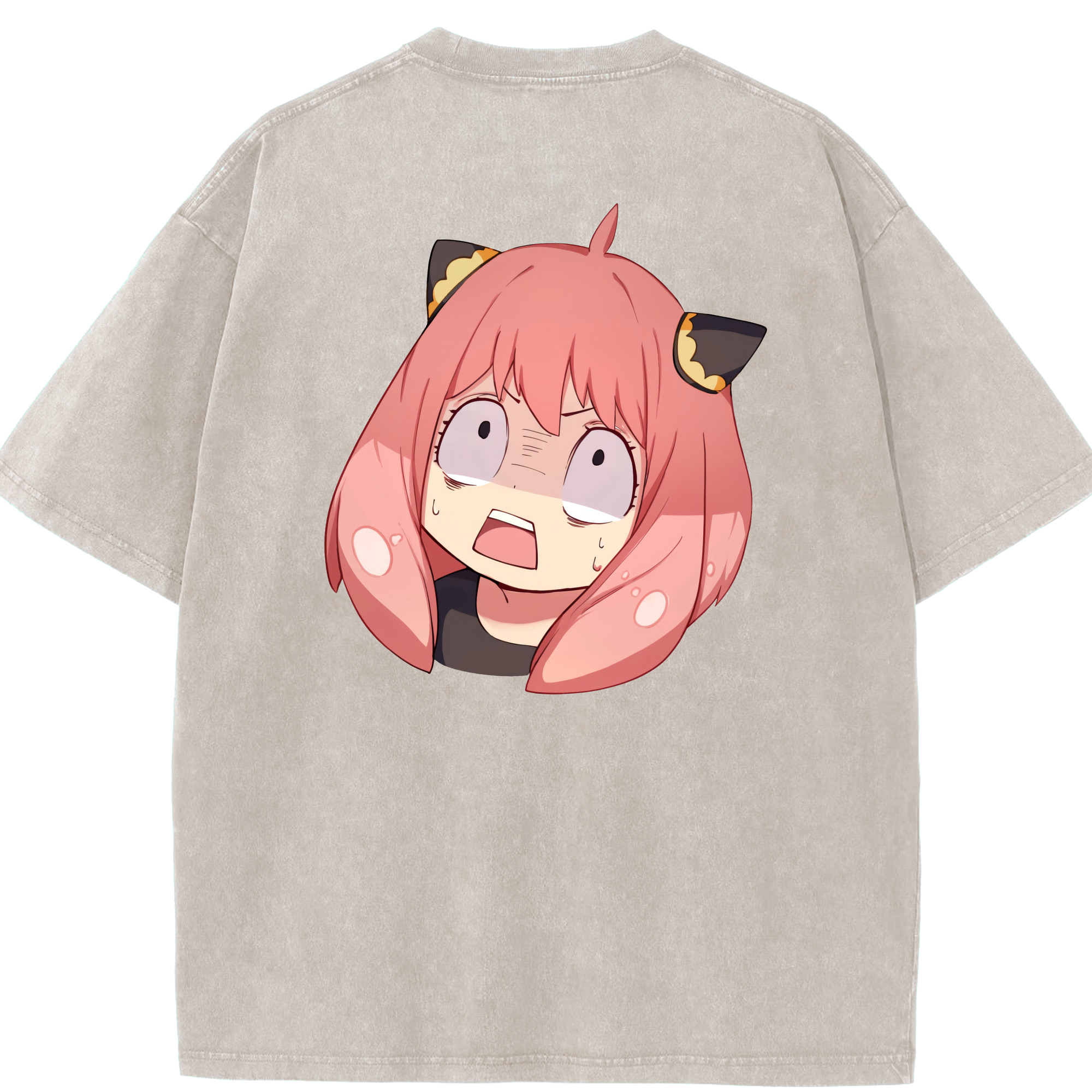 （画像用） SPY×FAMILY间谍家家酒 綿100% ヴィンテージ風 半袖Tシャツ（背面プリント）