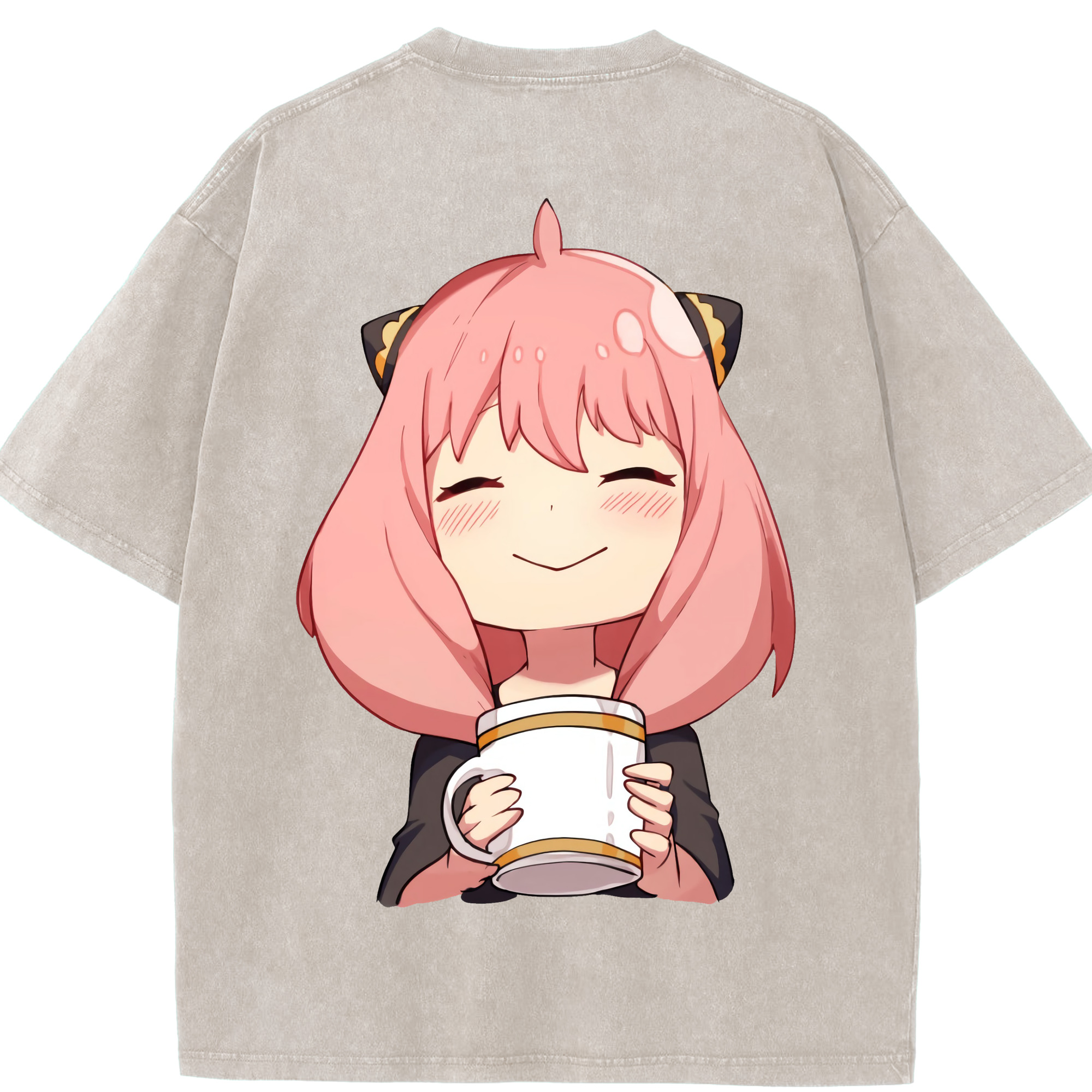 （画像用） SPY×FAMILY间谍家家酒 綿100% ヴィンテージ風 半袖Tシャツ（背面プリント）