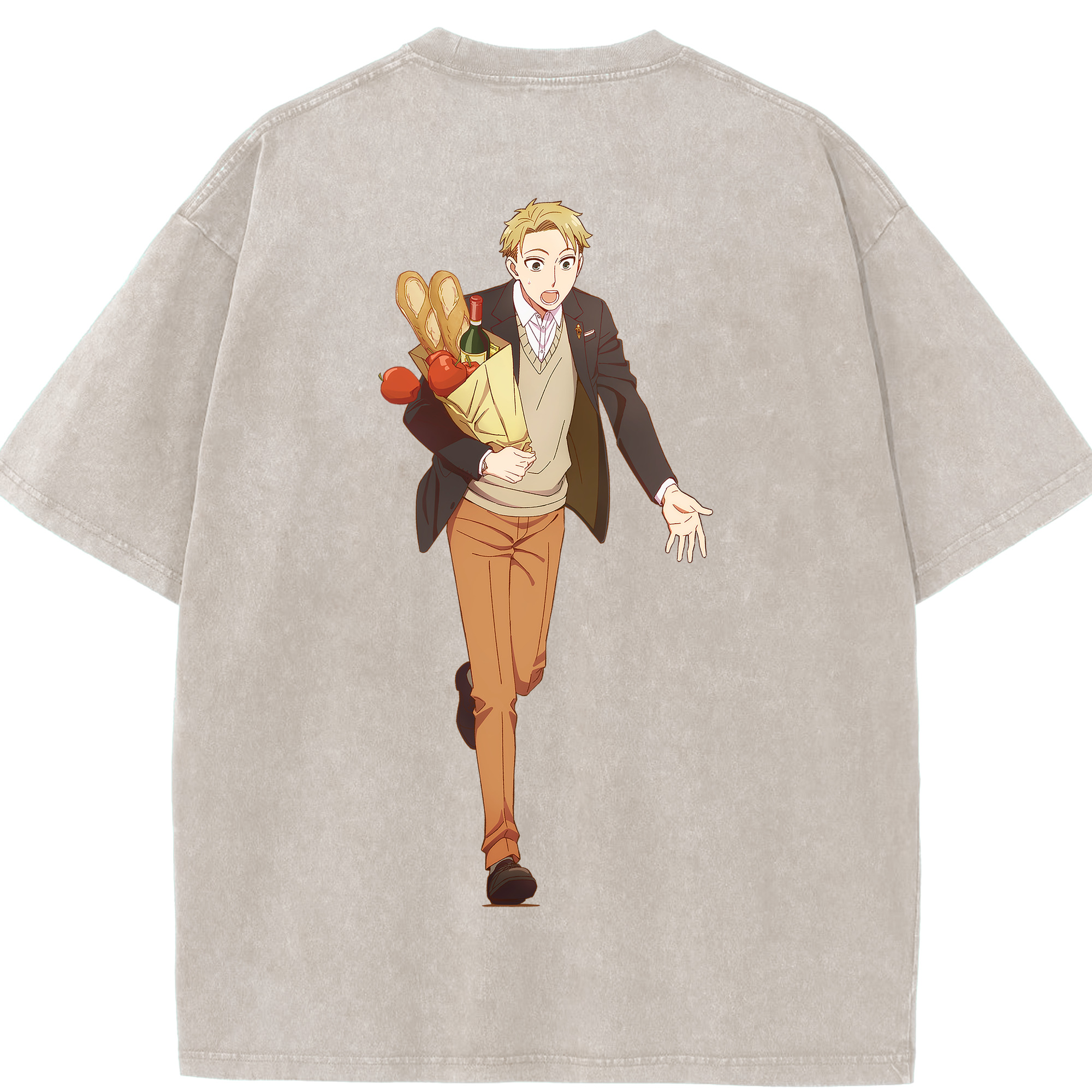 （画像用） SPY×FAMILY间谍家家酒 綿100% ヴィンテージ風 半袖Tシャツ（背面プリント）