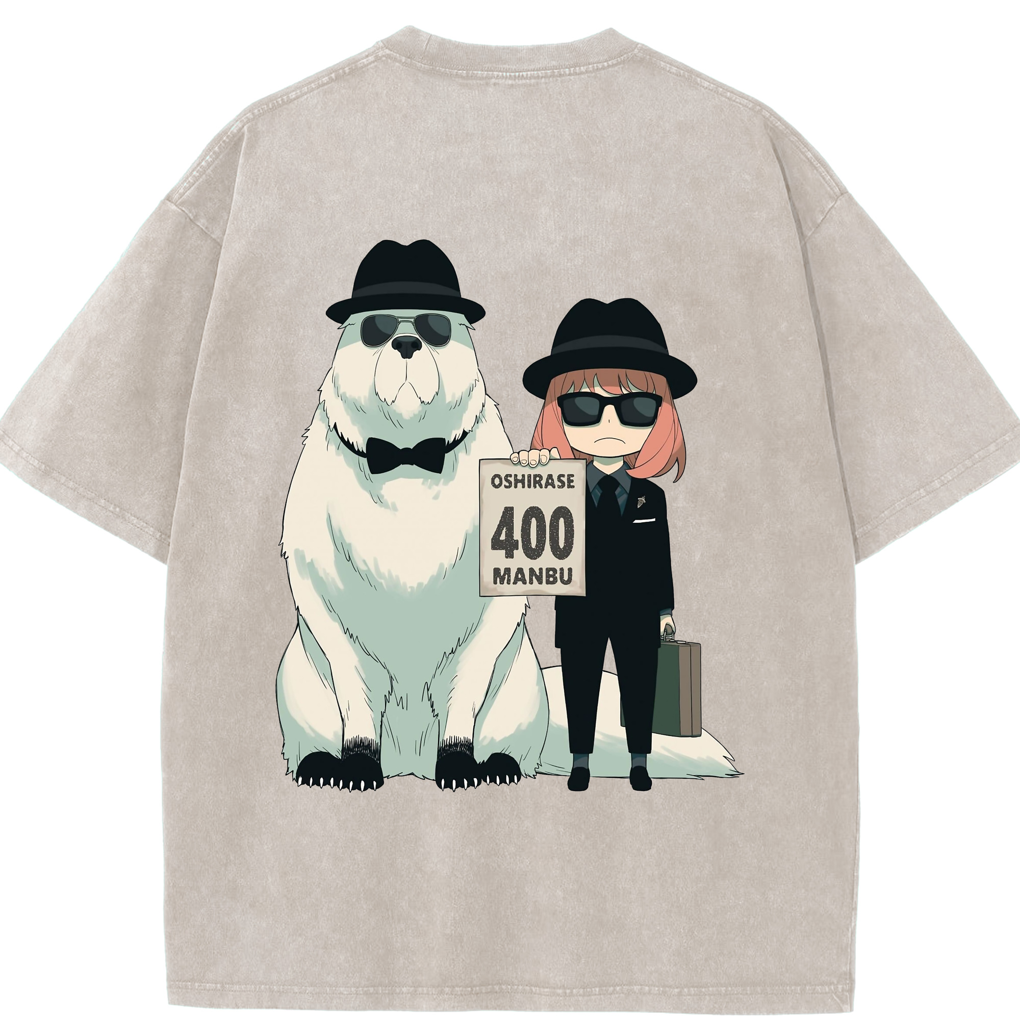 （画像用） SPY×FAMILY间谍家家酒 綿100% ヴィンテージ風 半袖Tシャツ（背面プリント）