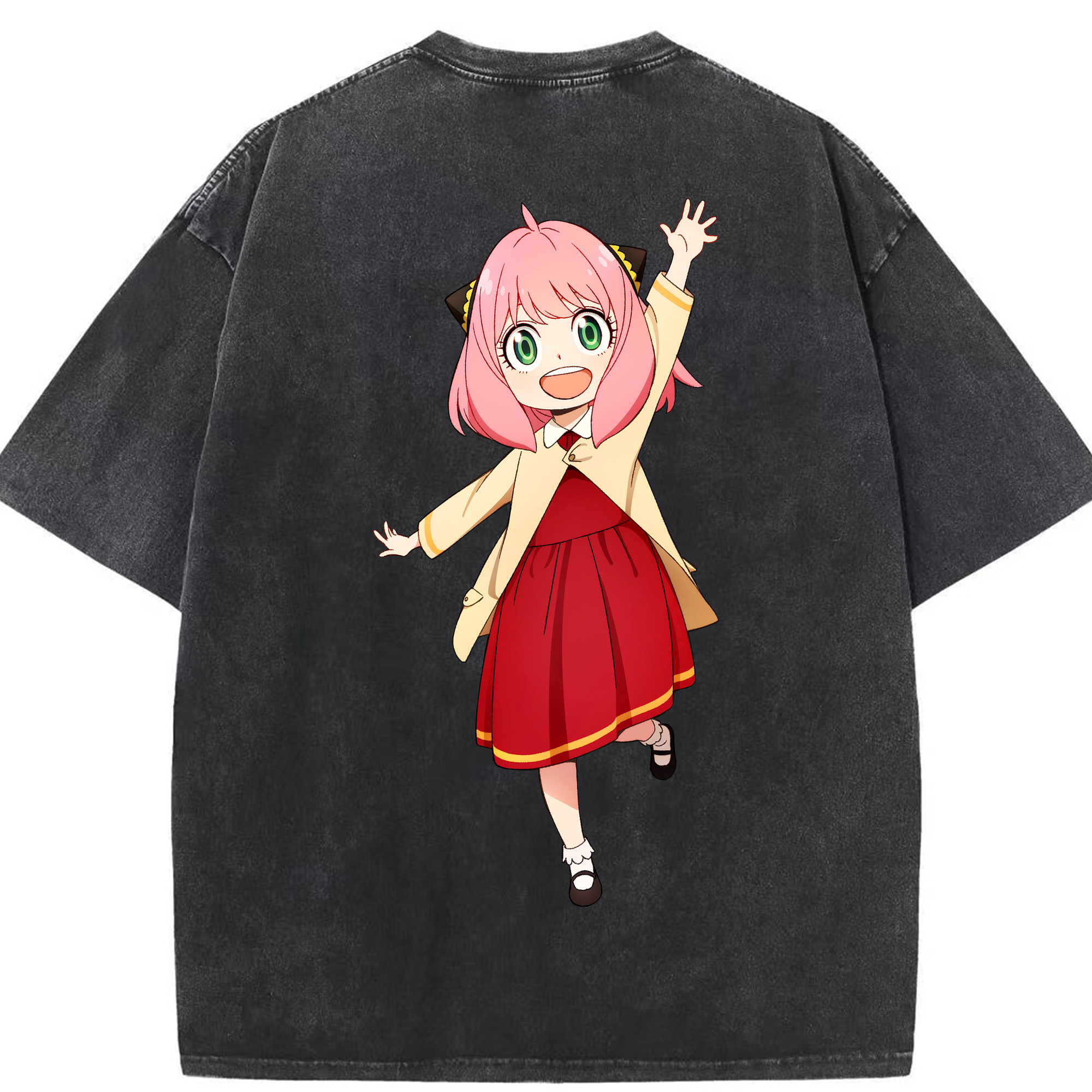 （画像用） SPY×FAMILY间谍家家酒 綿100% ヴィンテージ風 半袖Tシャツ（背面プリント）