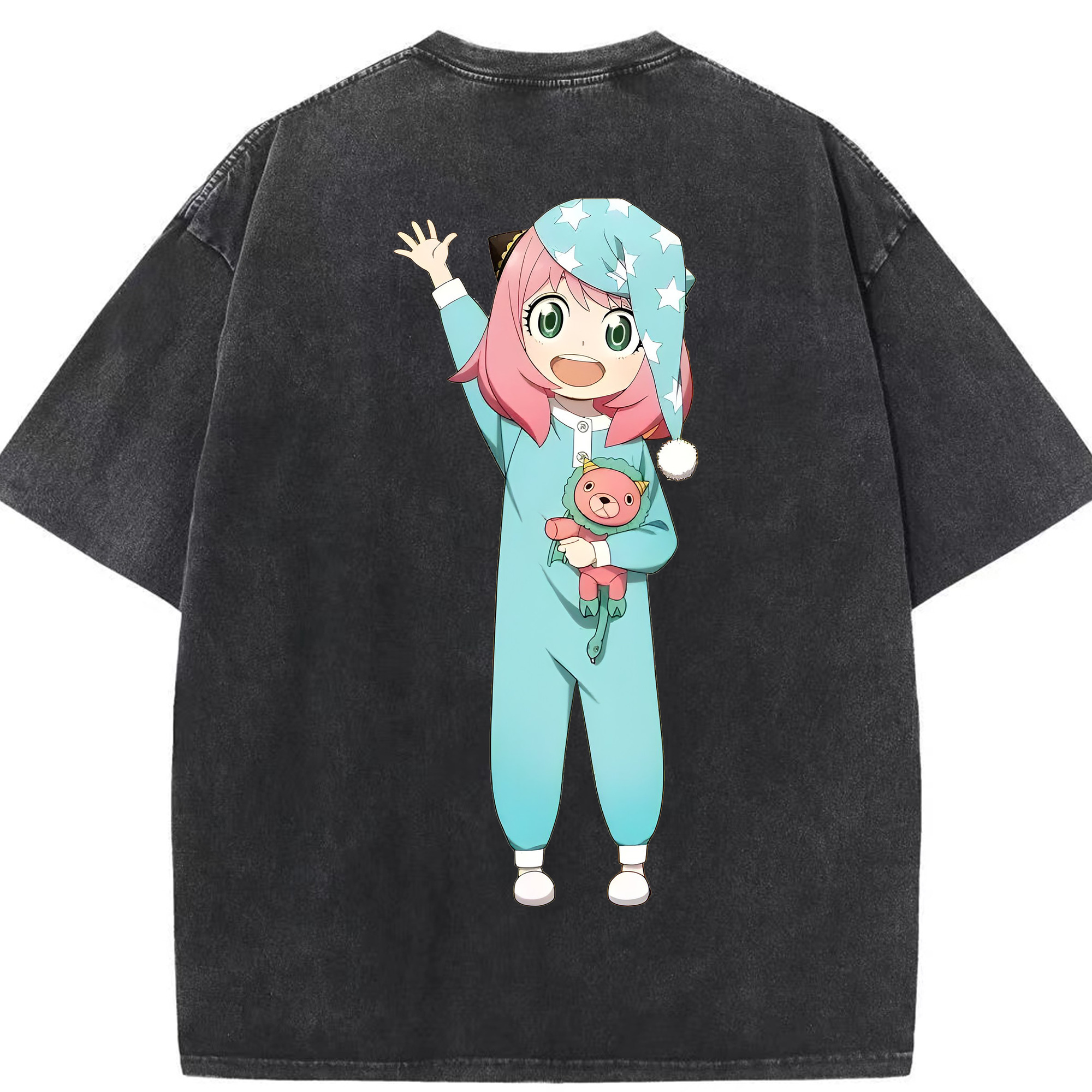 （画像用） SPY×FAMILY间谍家家酒 綿100% ヴィンテージ風 半袖Tシャツ（背面プリント）