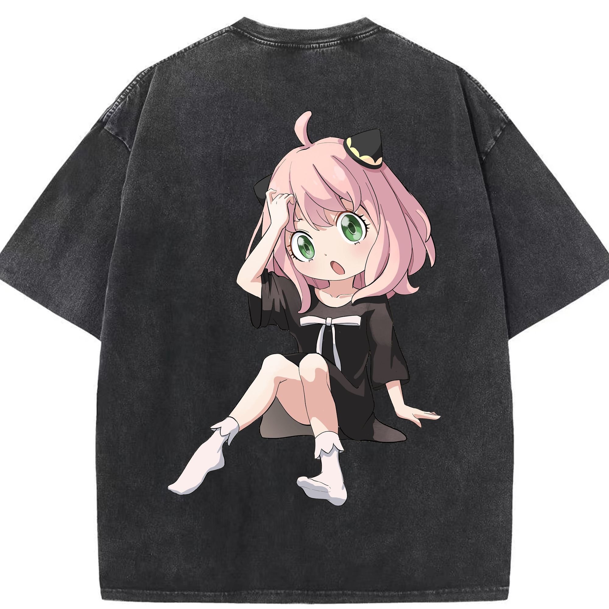 （画像用） SPY×FAMILY间谍家家酒 綿100% ヴィンテージ風 半袖Tシャツ（背面プリント）