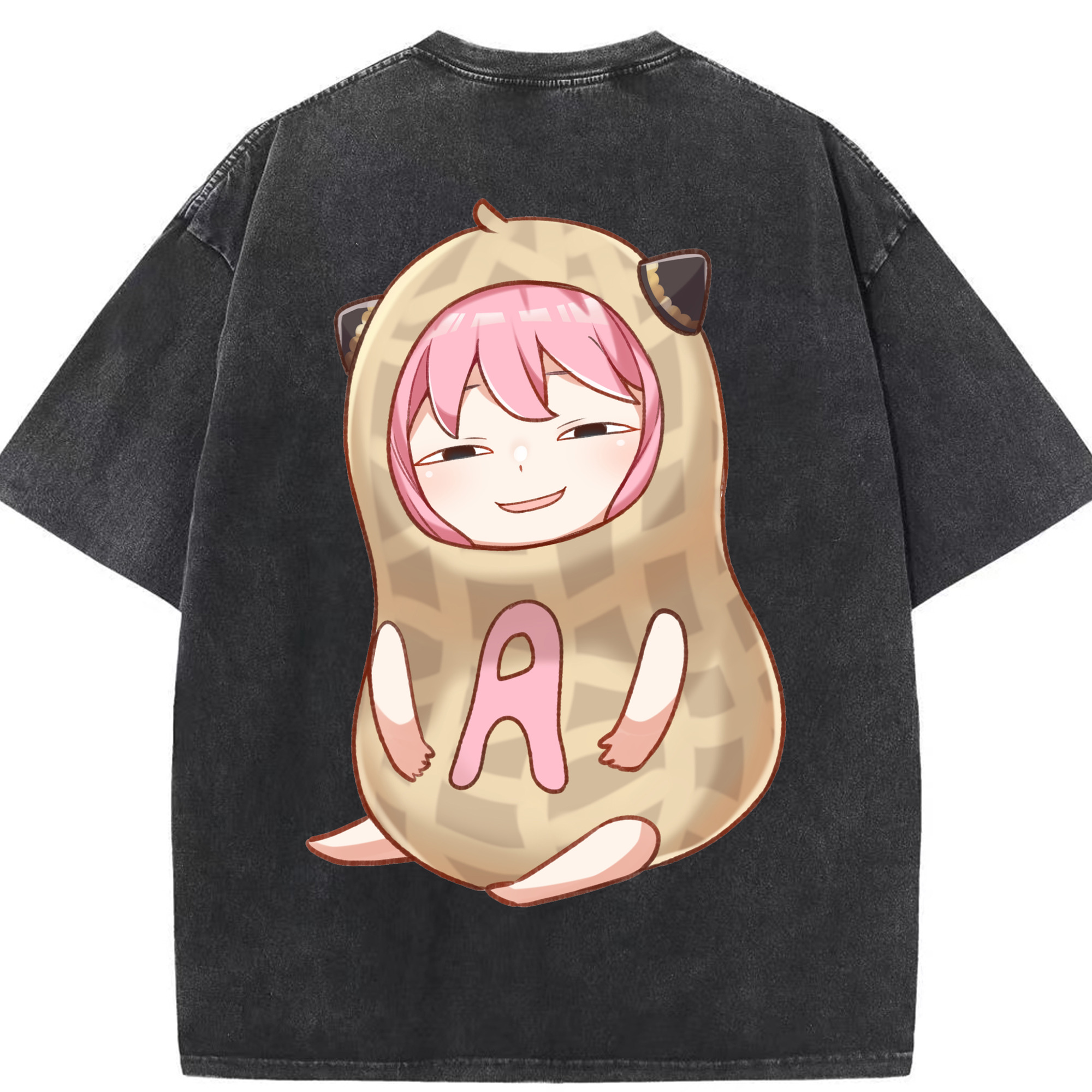 （画像用） SPY×FAMILY间谍家家酒 綿100% ヴィンテージ風 半袖Tシャツ（背面プリント）