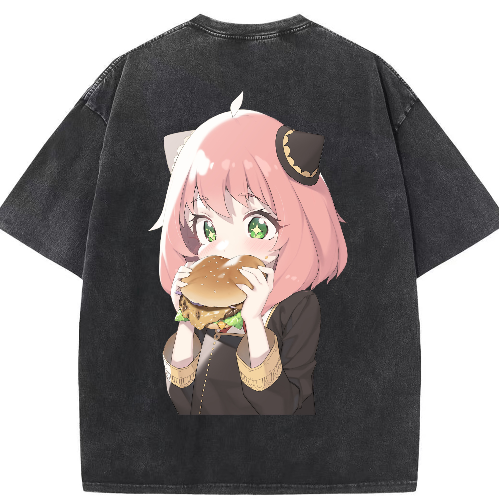 （画像用） SPY×FAMILY间谍家家酒 綿100% ヴィンテージ風 半袖Tシャツ（背面プリント）