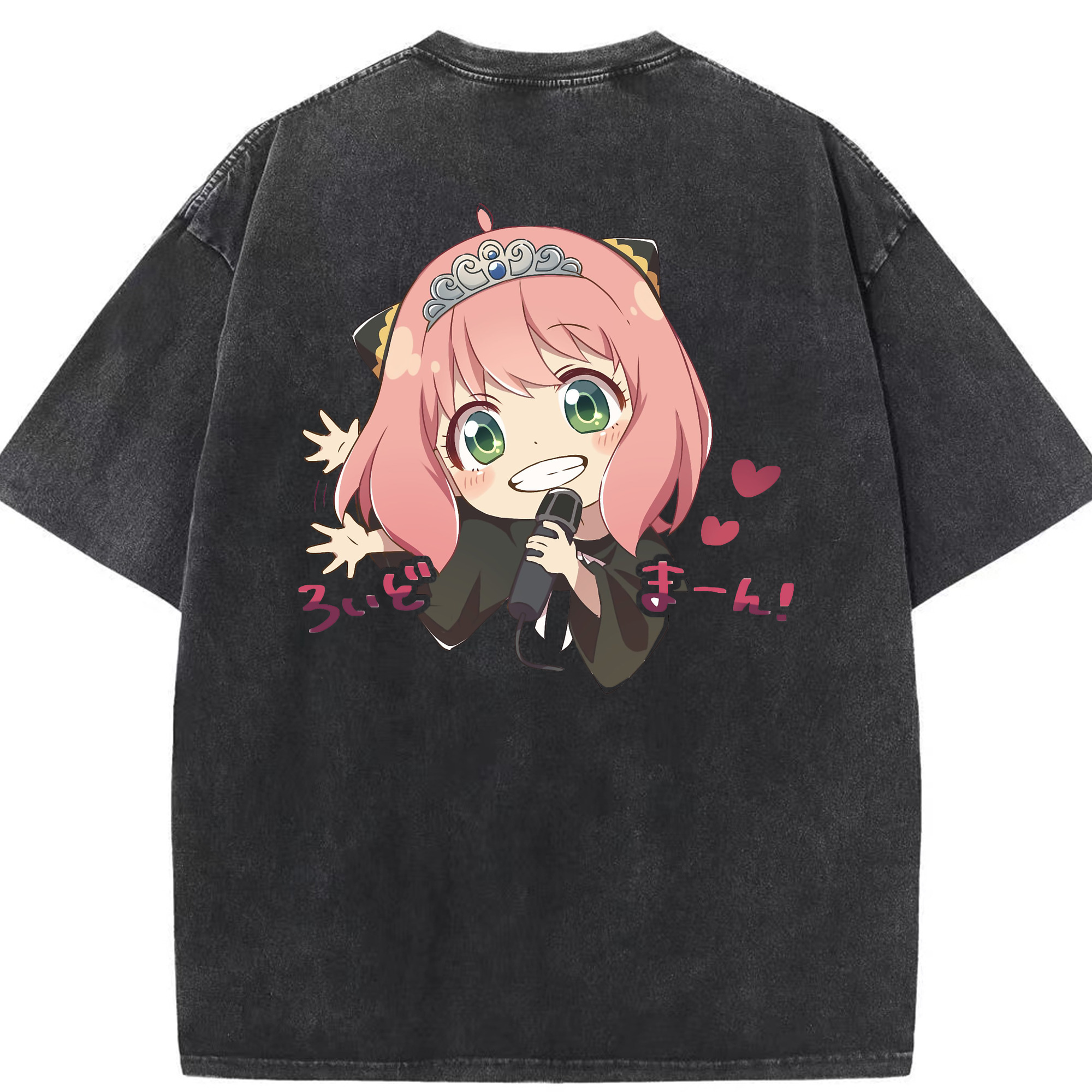 （画像用） SPY×FAMILY间谍家家酒 綿100% ヴィンテージ風 半袖Tシャツ（背面プリント）