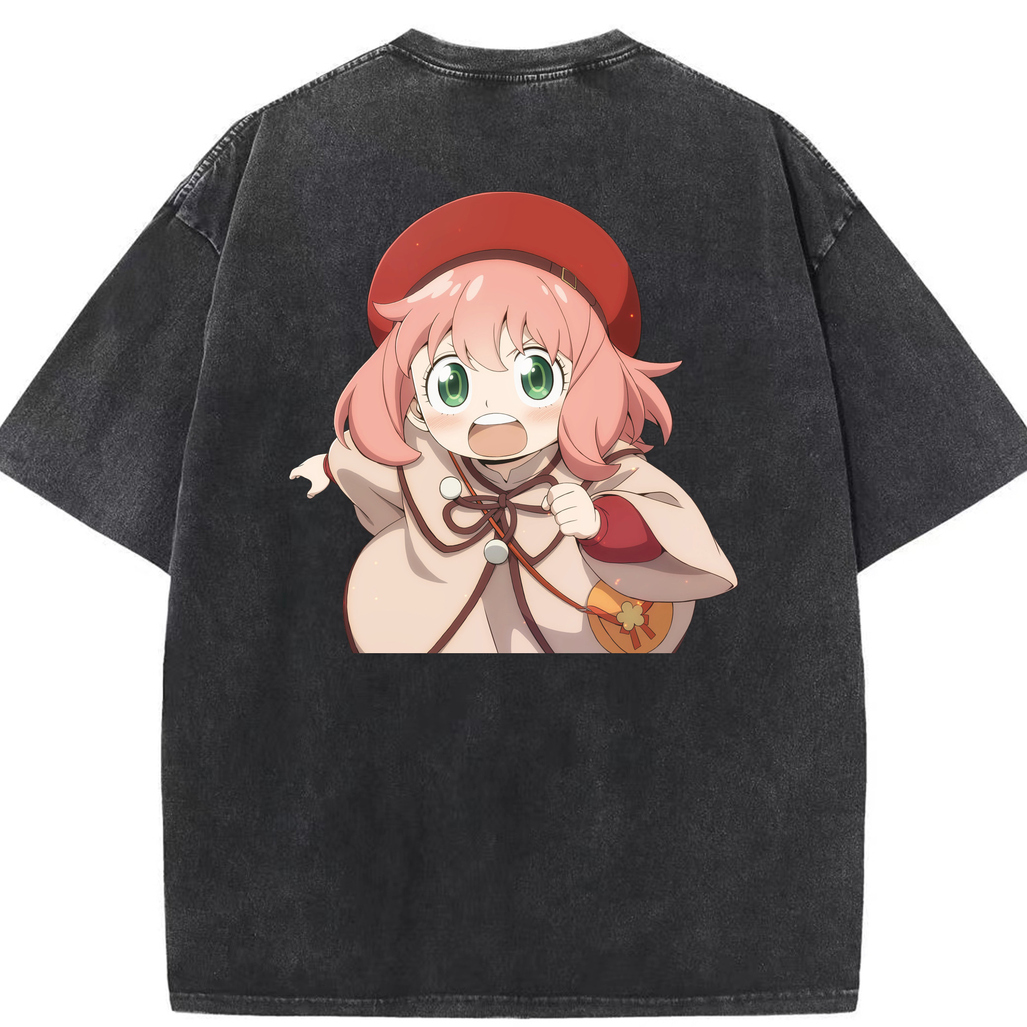 （画像用） SPY×FAMILY间谍家家酒 綿100% ヴィンテージ風 半袖Tシャツ（背面プリント）