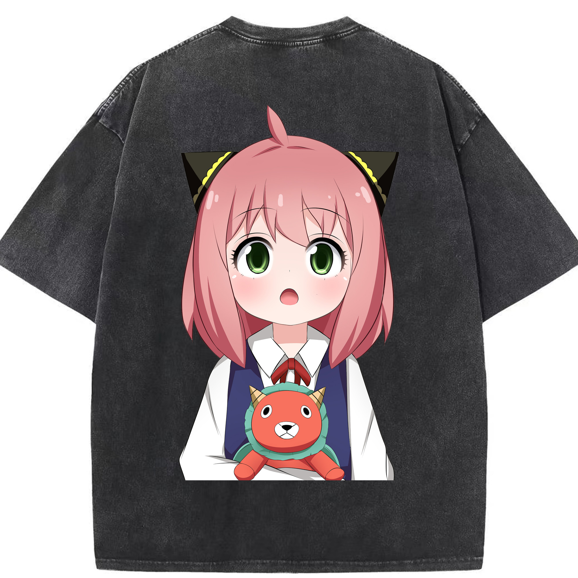 （画像用） SPY×FAMILY间谍家家酒 綿100% ヴィンテージ風 半袖Tシャツ（背面プリント）