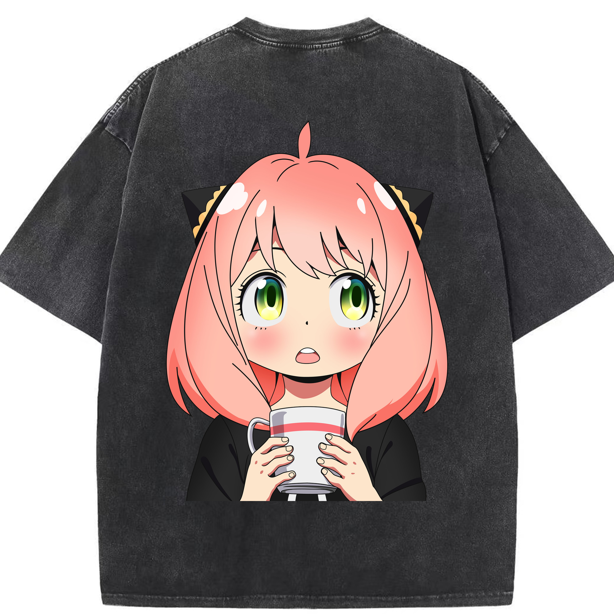 （画像用） SPY×FAMILY间谍家家酒 綿100% ヴィンテージ風 半袖Tシャツ（背面プリント）