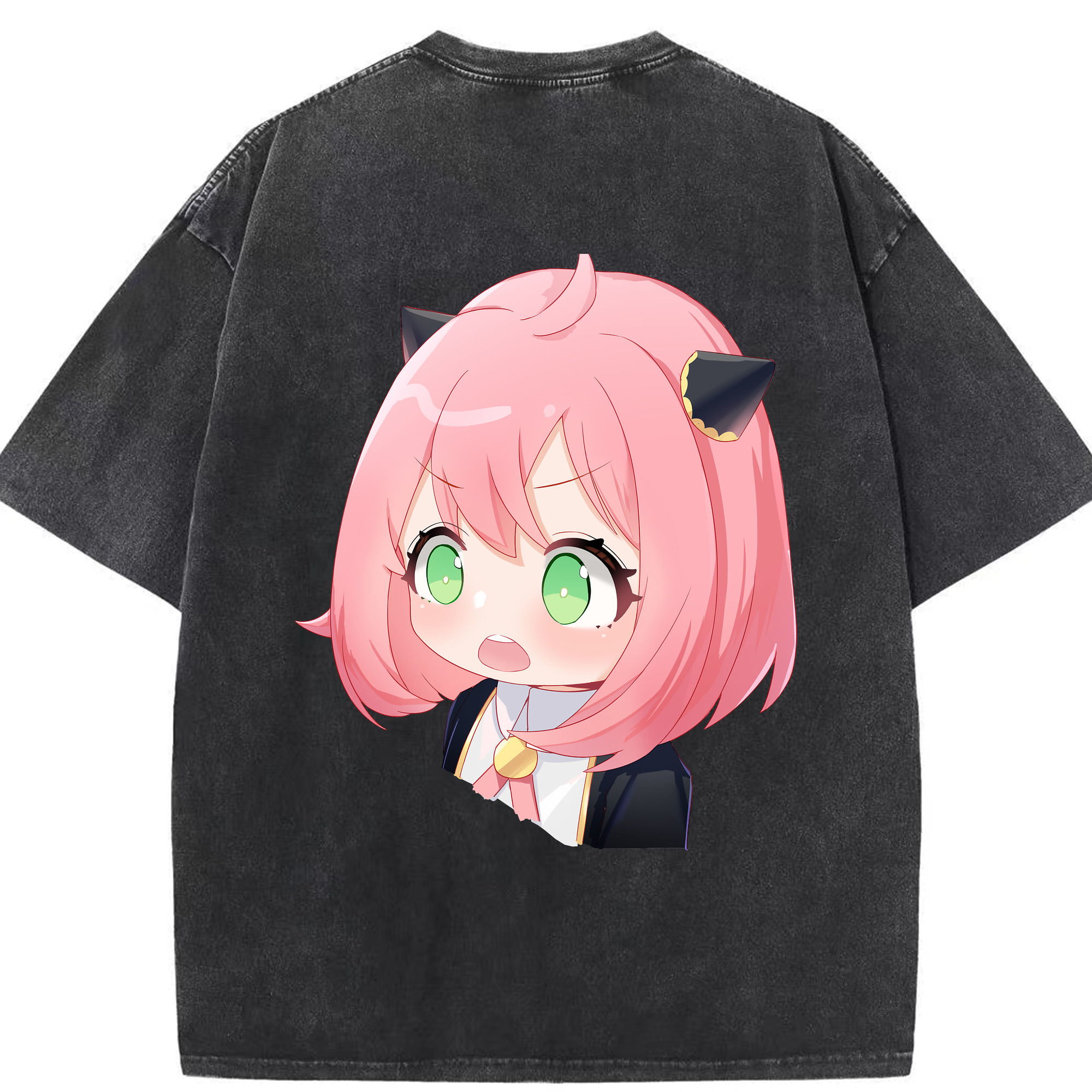 （画像用） SPY×FAMILY间谍家家酒 綿100% ヴィンテージ風 半袖Tシャツ（背面プリント）
