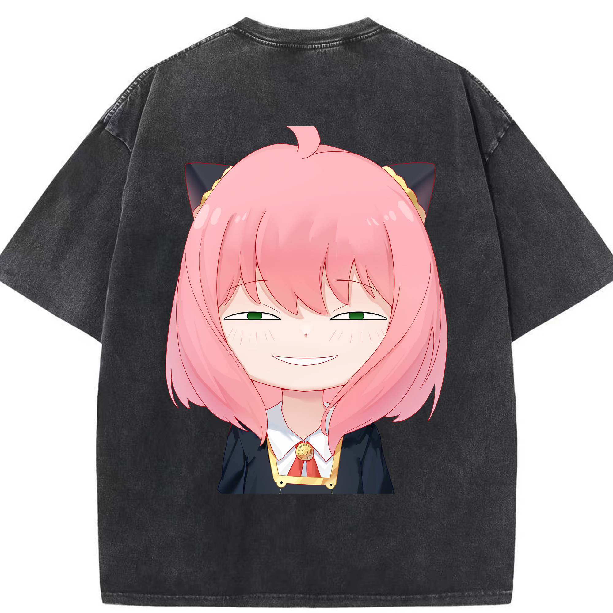 （画像用） SPY×FAMILY间谍家家酒 綿100% ヴィンテージ風 半袖Tシャツ（背面プリント）