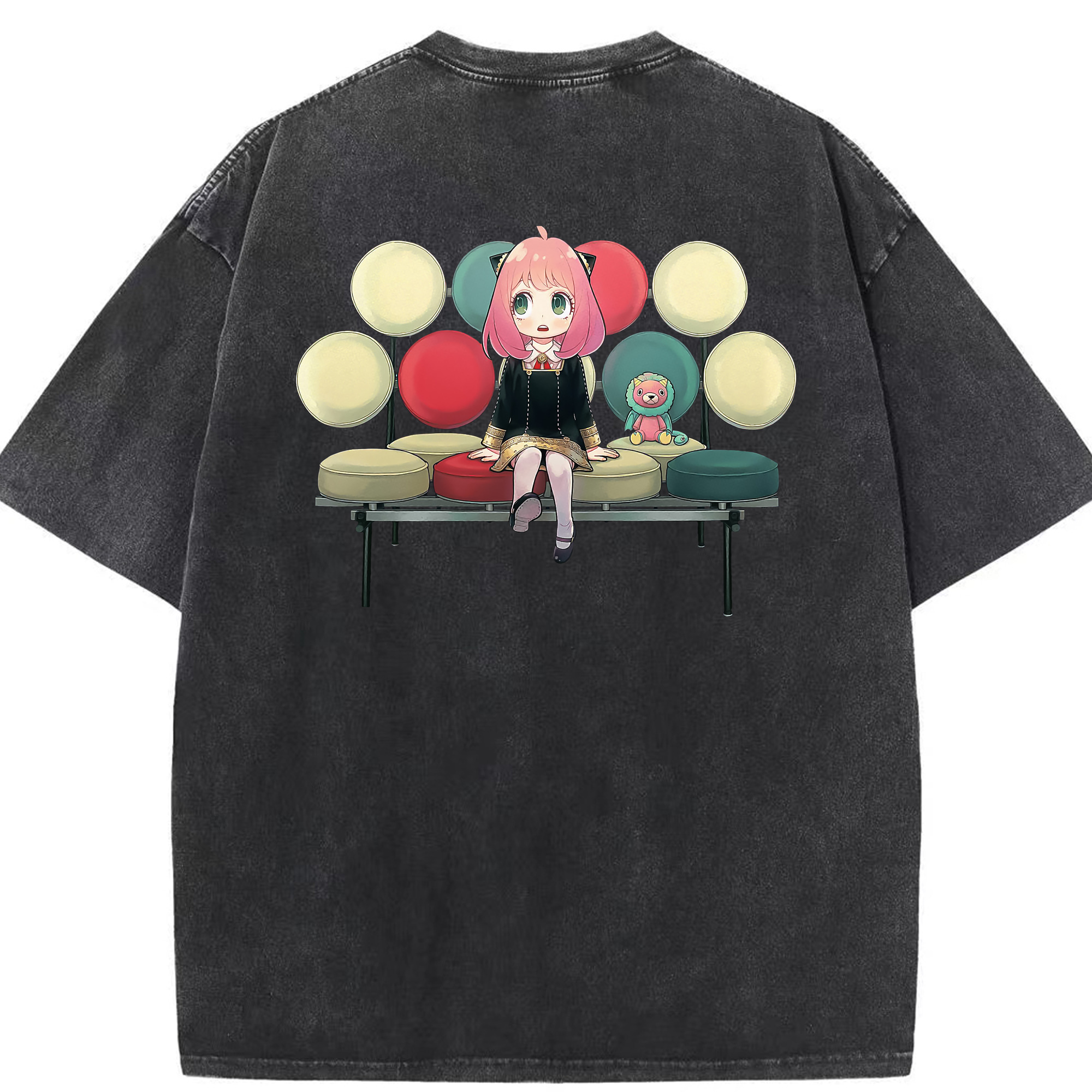 （画像用） SPY×FAMILY间谍家家酒 綿100% ヴィンテージ風 半袖Tシャツ（背面プリント）