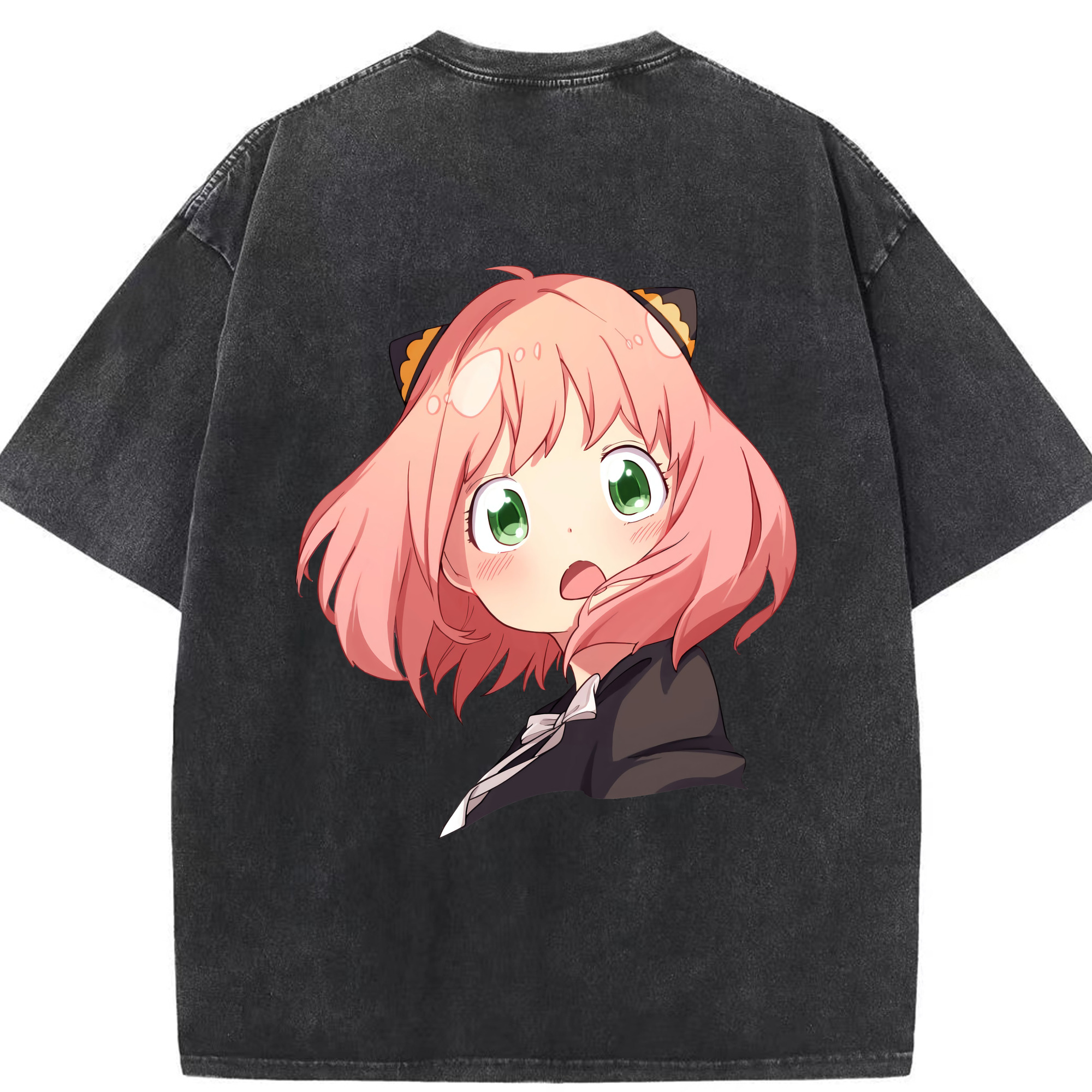 （画像用） SPY×FAMILY间谍家家酒 綿100% ヴィンテージ風 半袖Tシャツ（背面プリント）